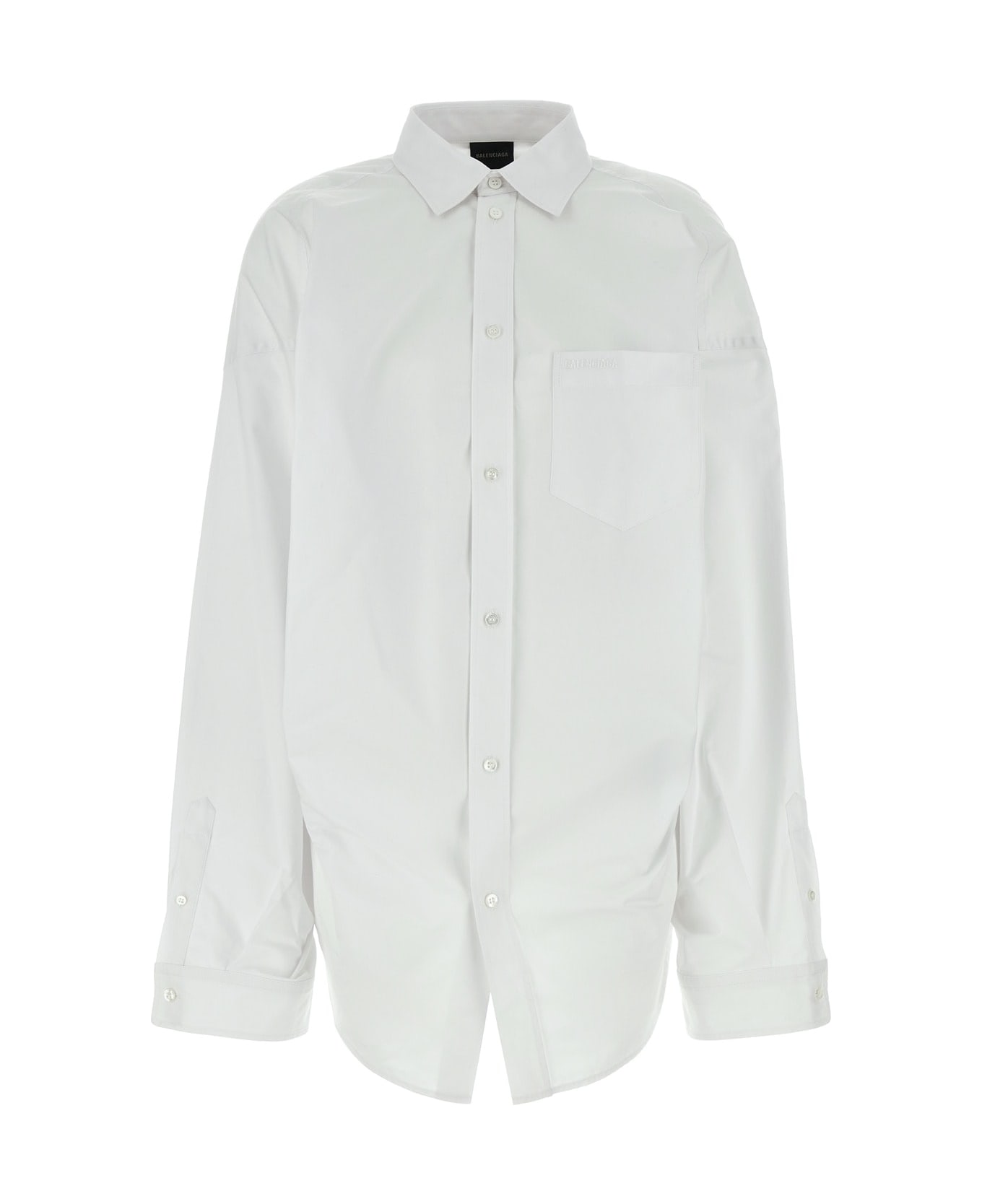 Balenciaga Asymmetric Shirt - WHITE