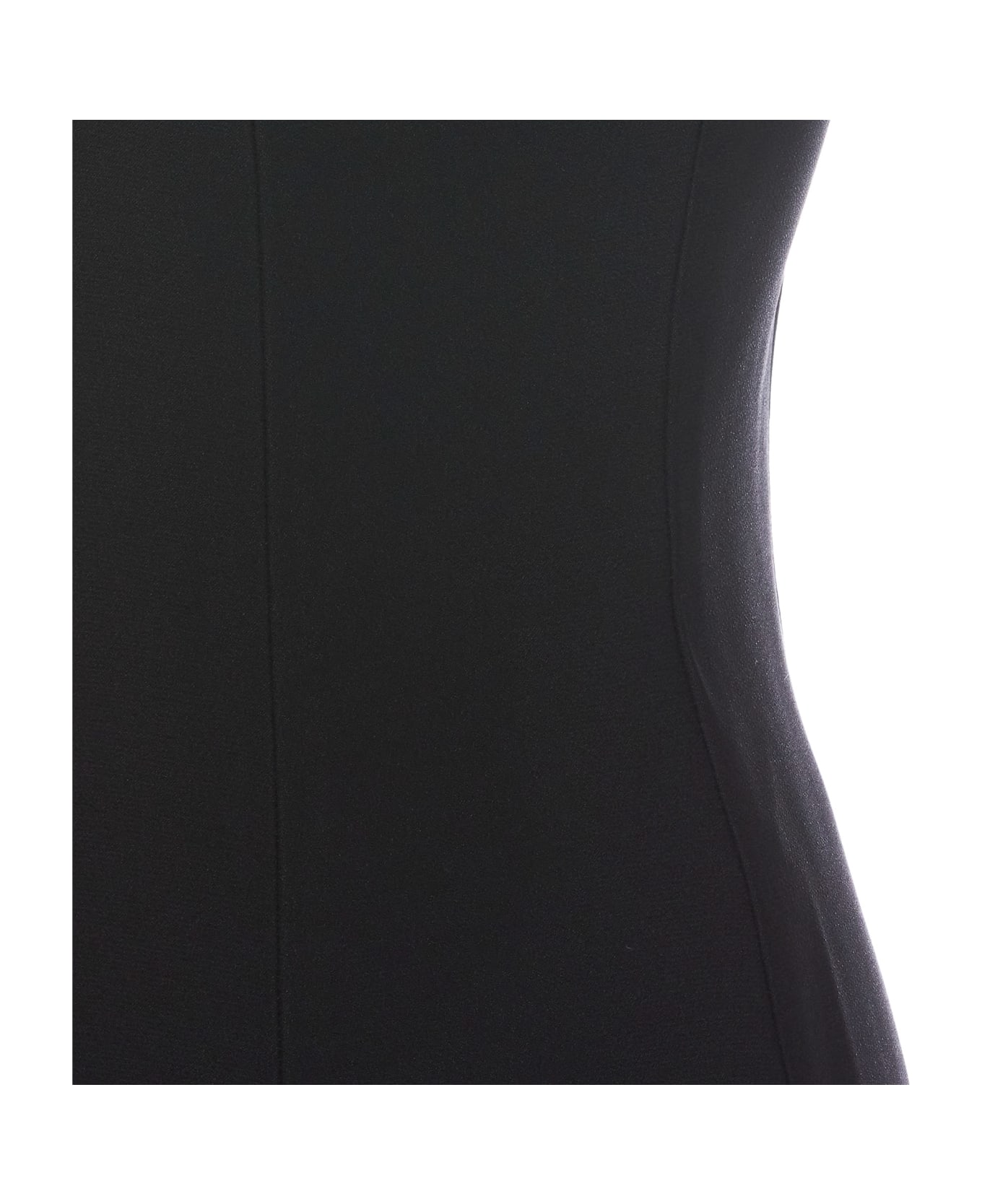 Versace Pleated Sleeveless Midi Dress - Black