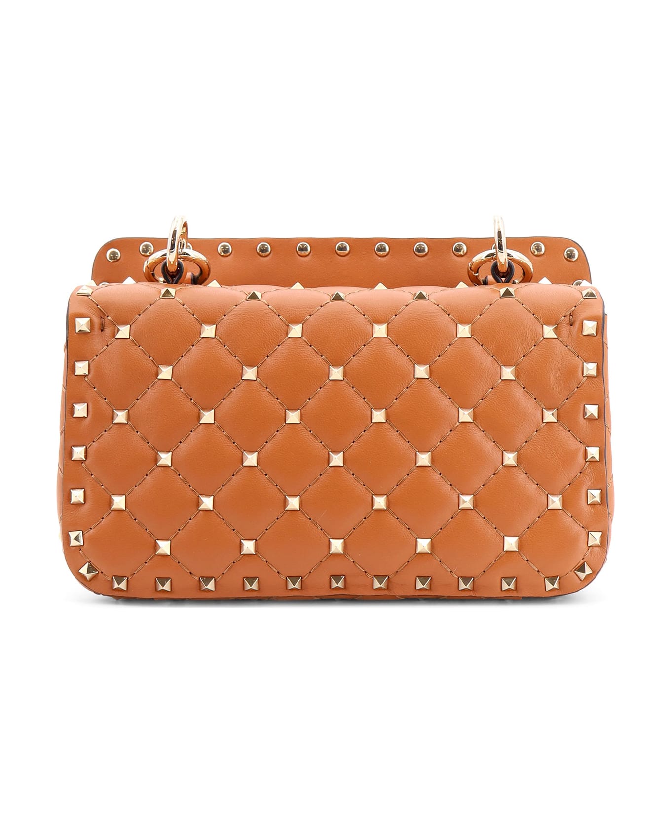 Valentino Garavani Rockstud Spike Shoulder Bag - Brown