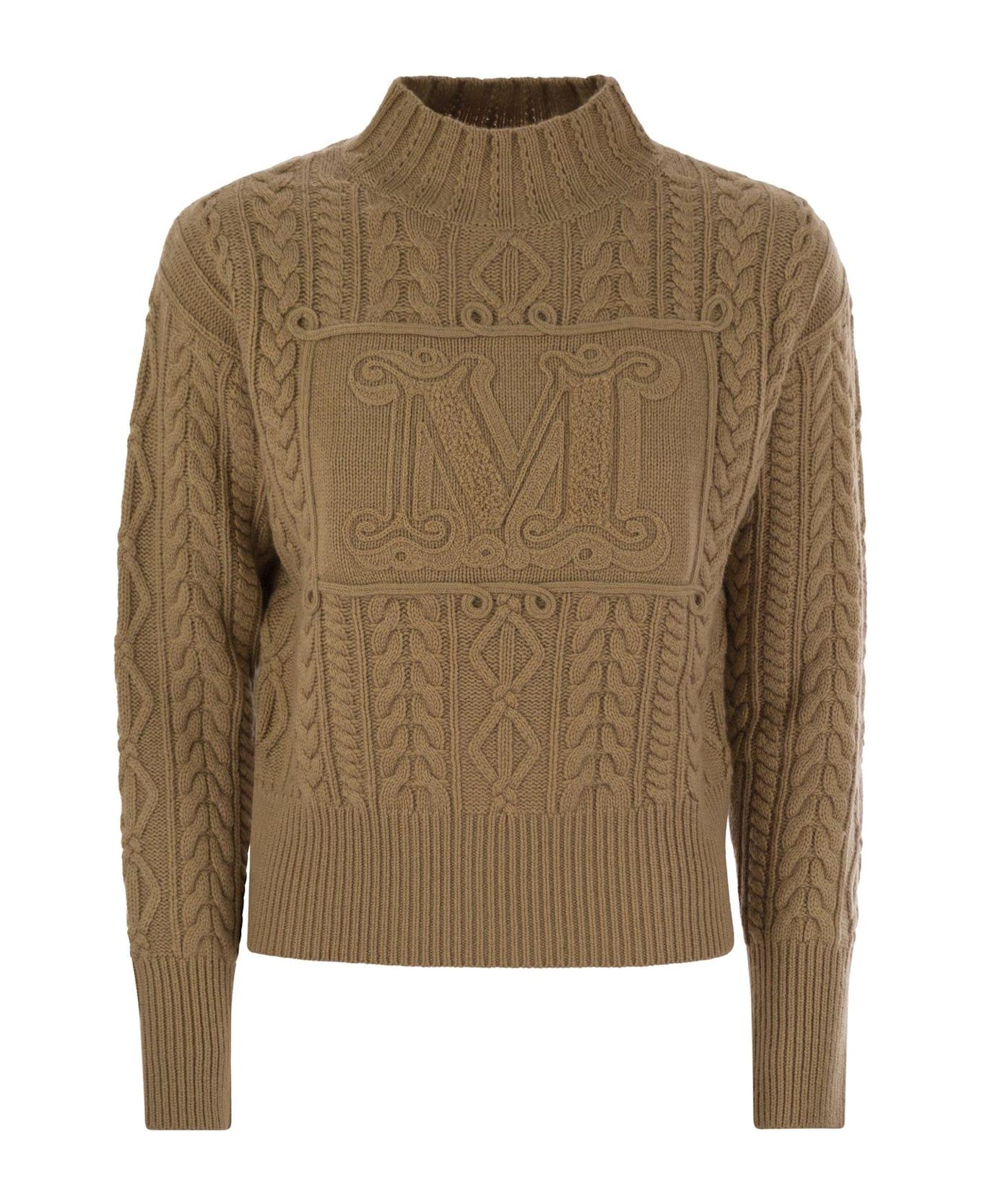 Max Mara Miranda Crewneck Knit Jumper - Camel