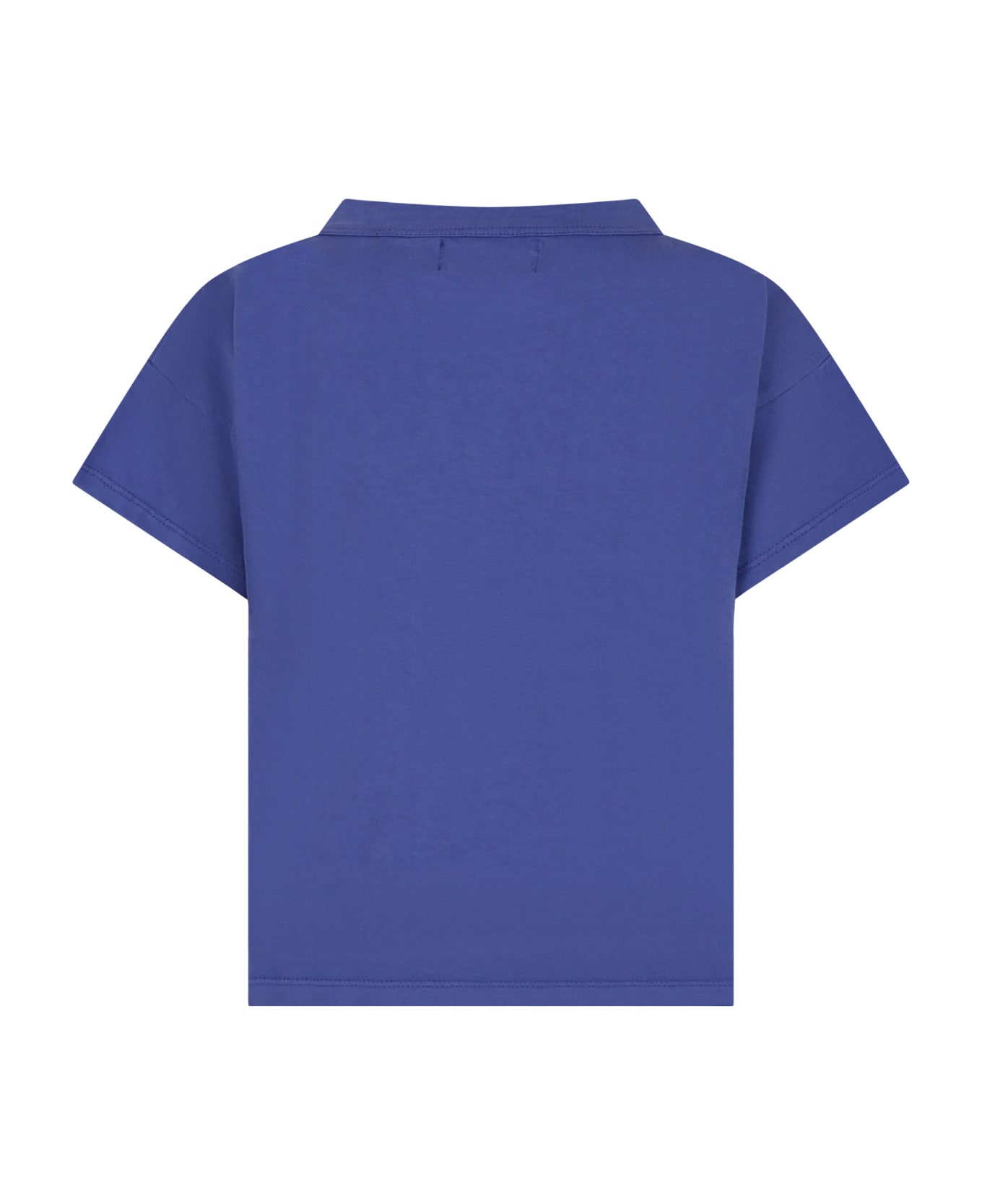 Bobo Choses Blue T-shirt For Kids With Guitar - Blue Tシャツ＆ポロシャツ