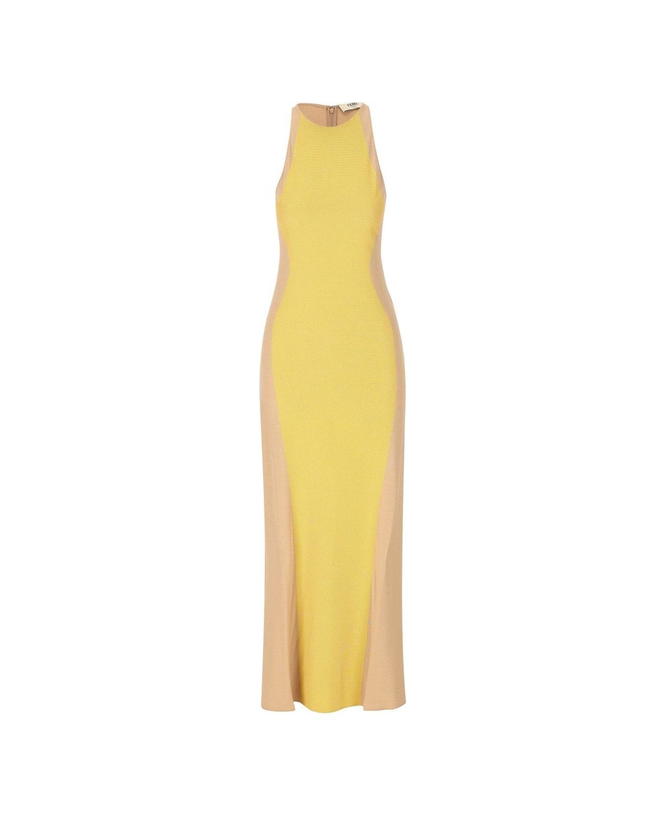Fendi Sleeveless Colour-block Maxi Dress