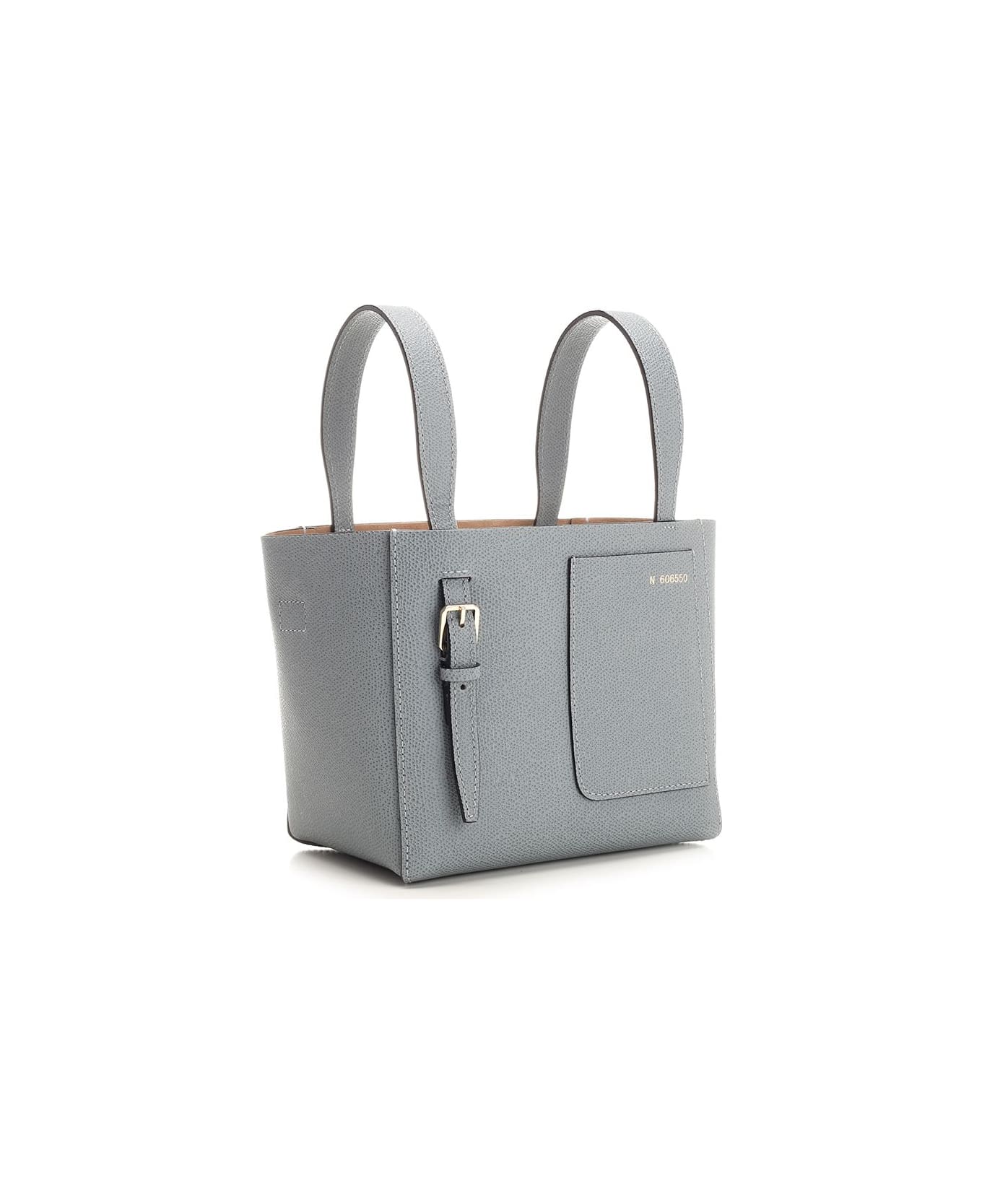 Valextra "soft Micro" Bucket Bag - Light blue
