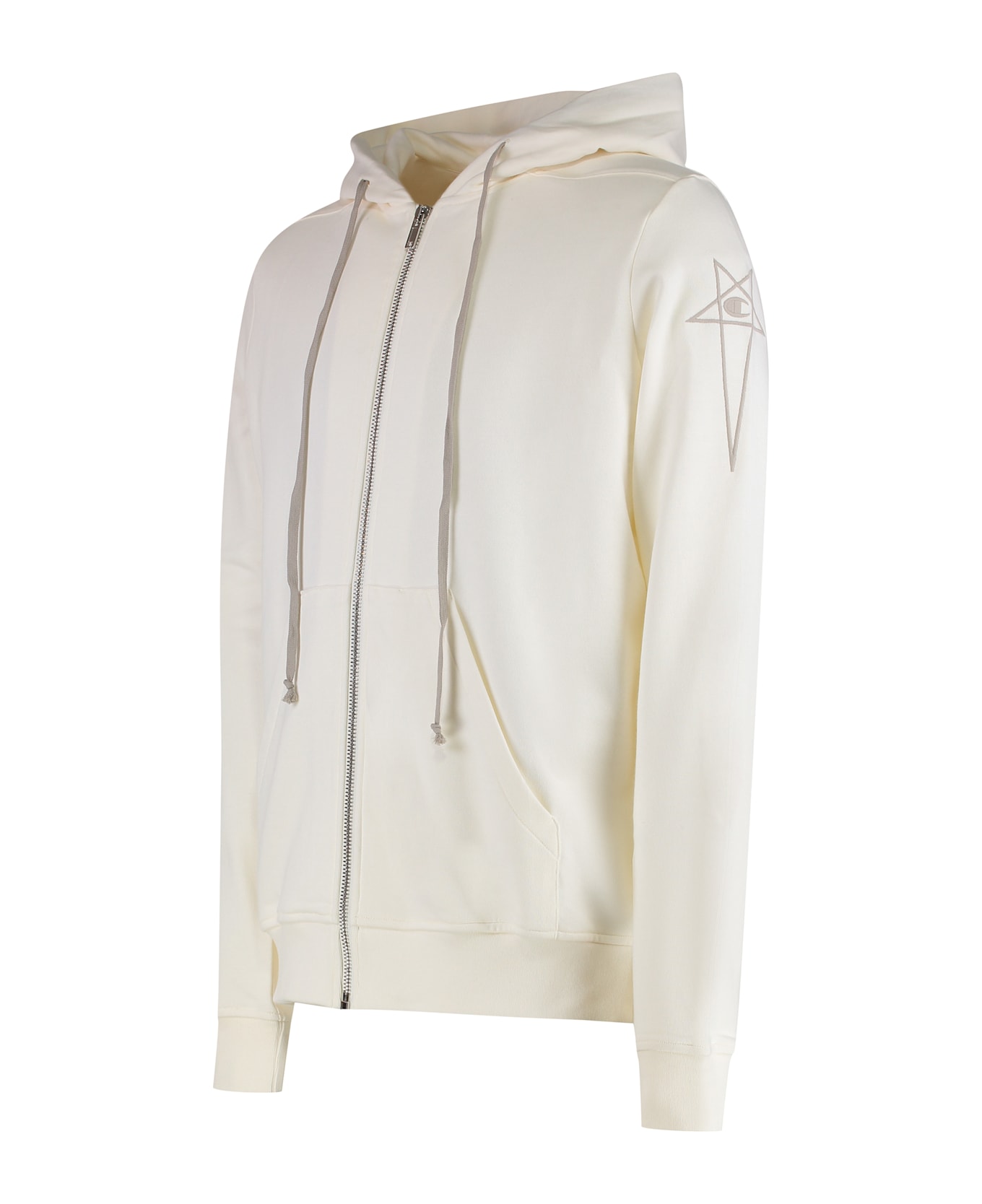 Rick Owens X Champion - Jason
s Full Zip Hoodie - panna