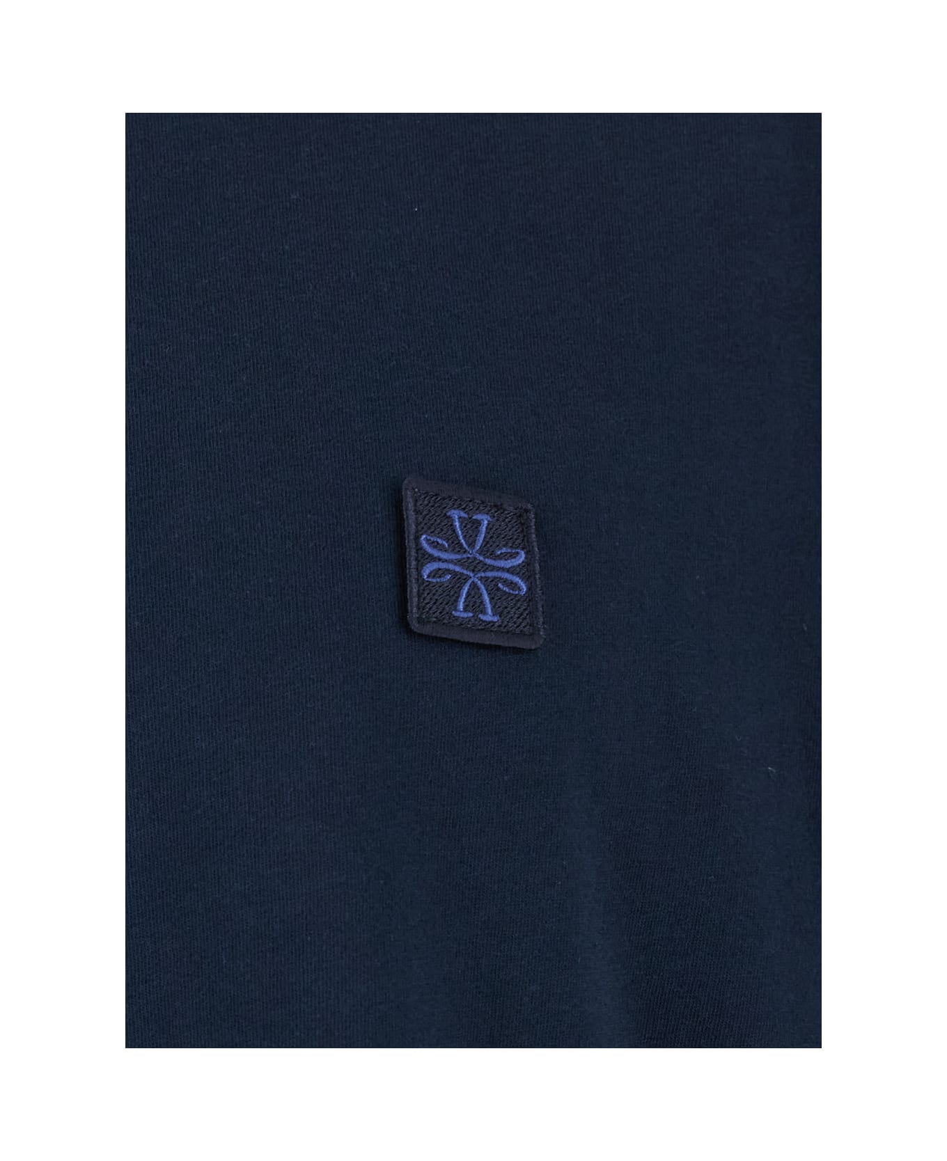 Jacob Cohen Blue T-shirt With Logo Patch In Cotton Man - Blu