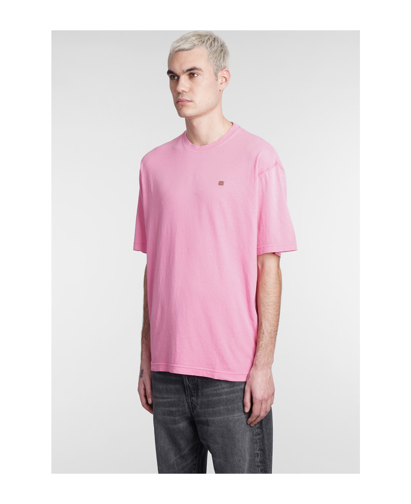 Acne Studios T-shirt In Fuxia Cotton - fuxia