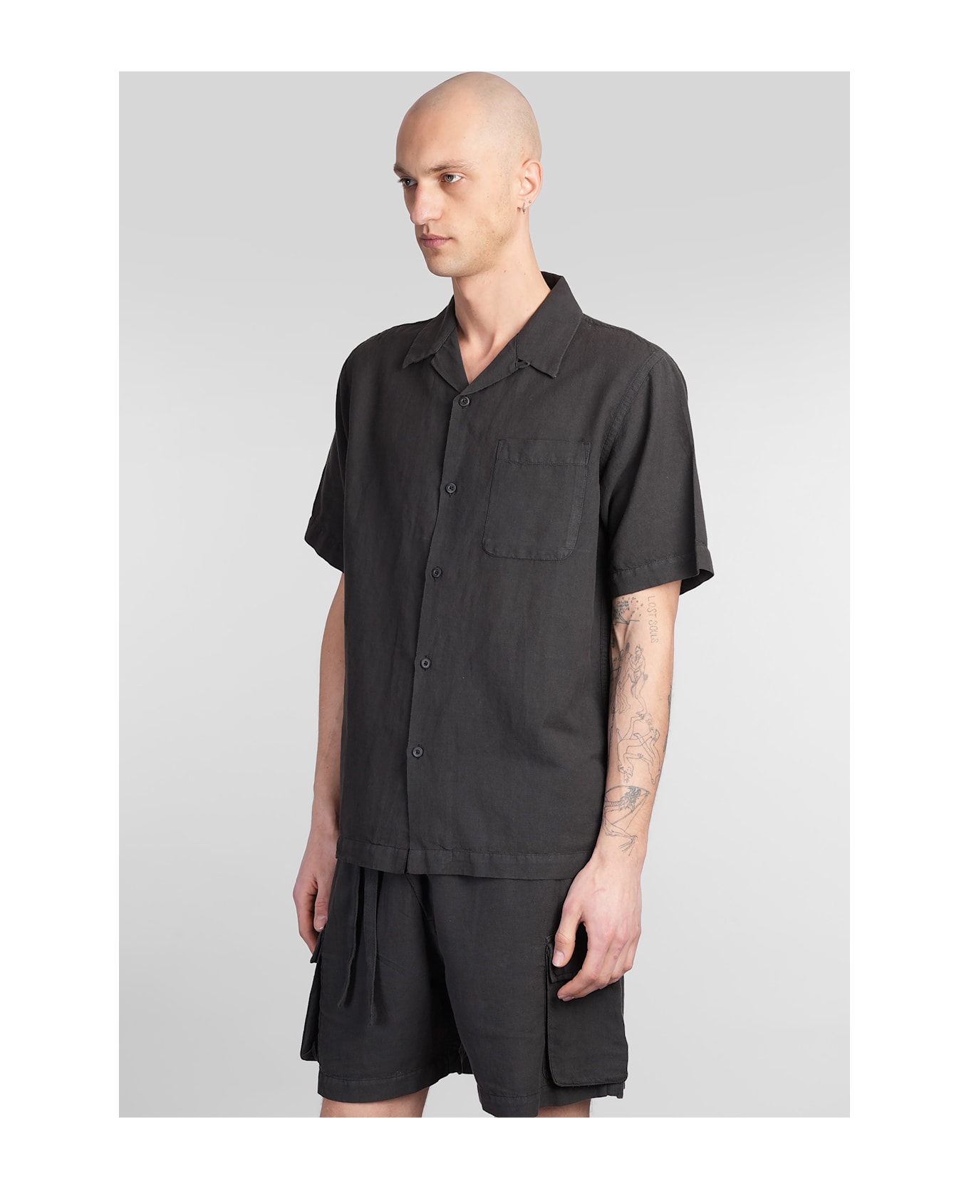 Maharishi Shirt In Black Cotton - black