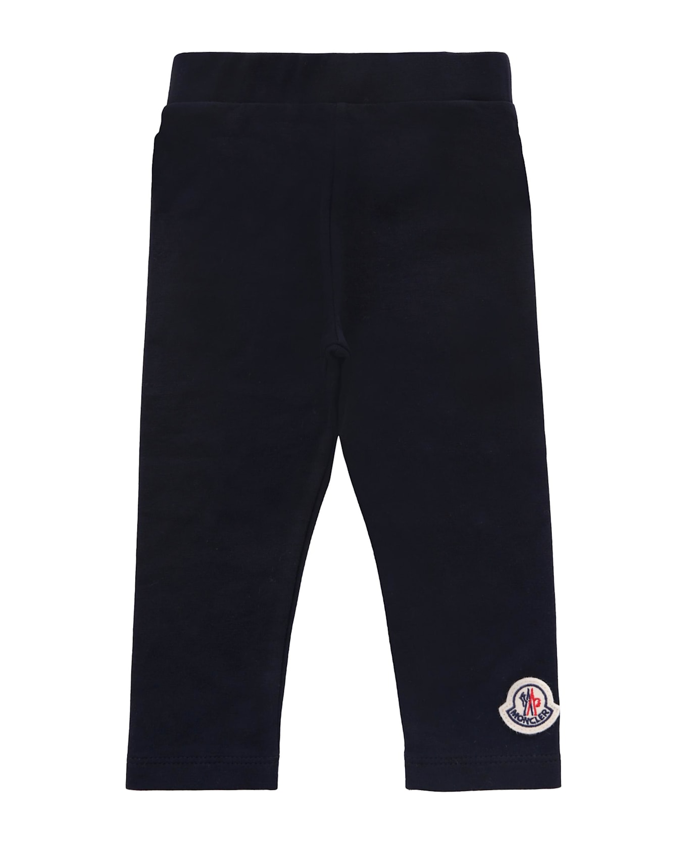 Moncler Blue Leggings For Baby Girl With Logo - Blue