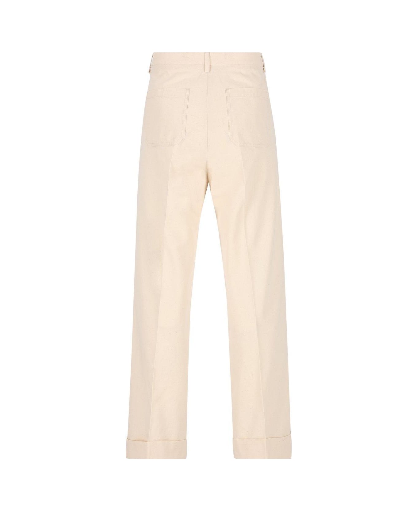 Valentino Garavani Pleat Detailed Wide Leg Pants