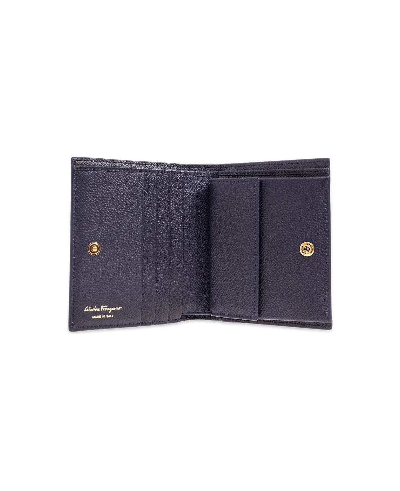 Ferragamo Gancini Compact Wallet - Blue