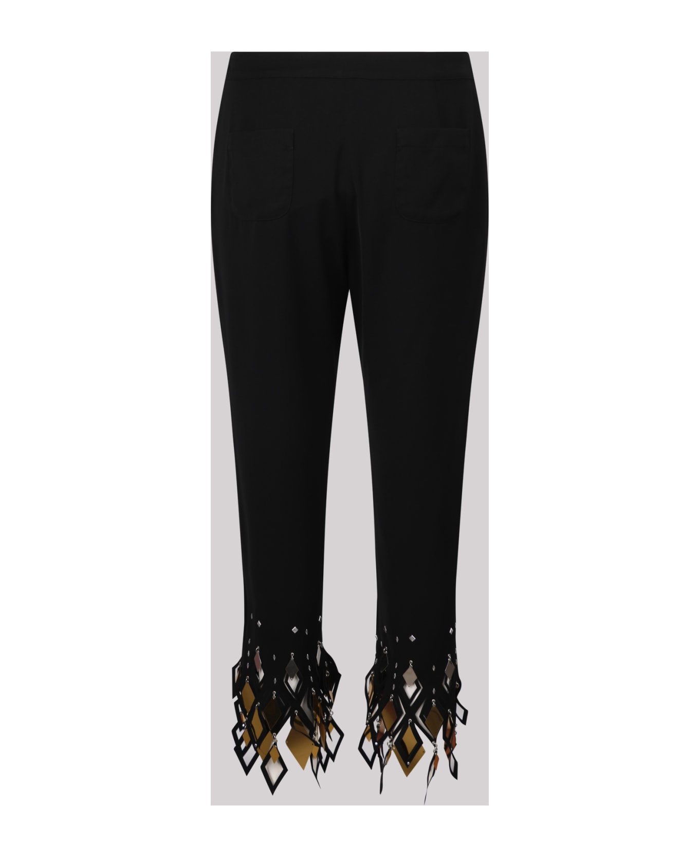 Paco Rabanne Rabanne Studded-ankles Cropped Trousers