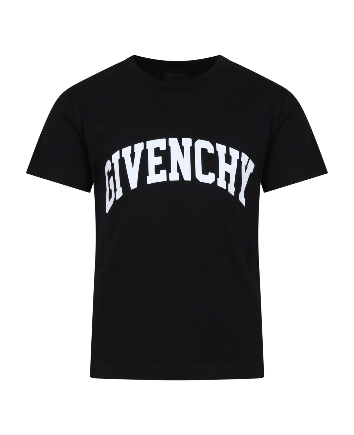 Givenchy Black T-shirt For Boy With Logo - BLACK Tシャツ＆ポロシャツ