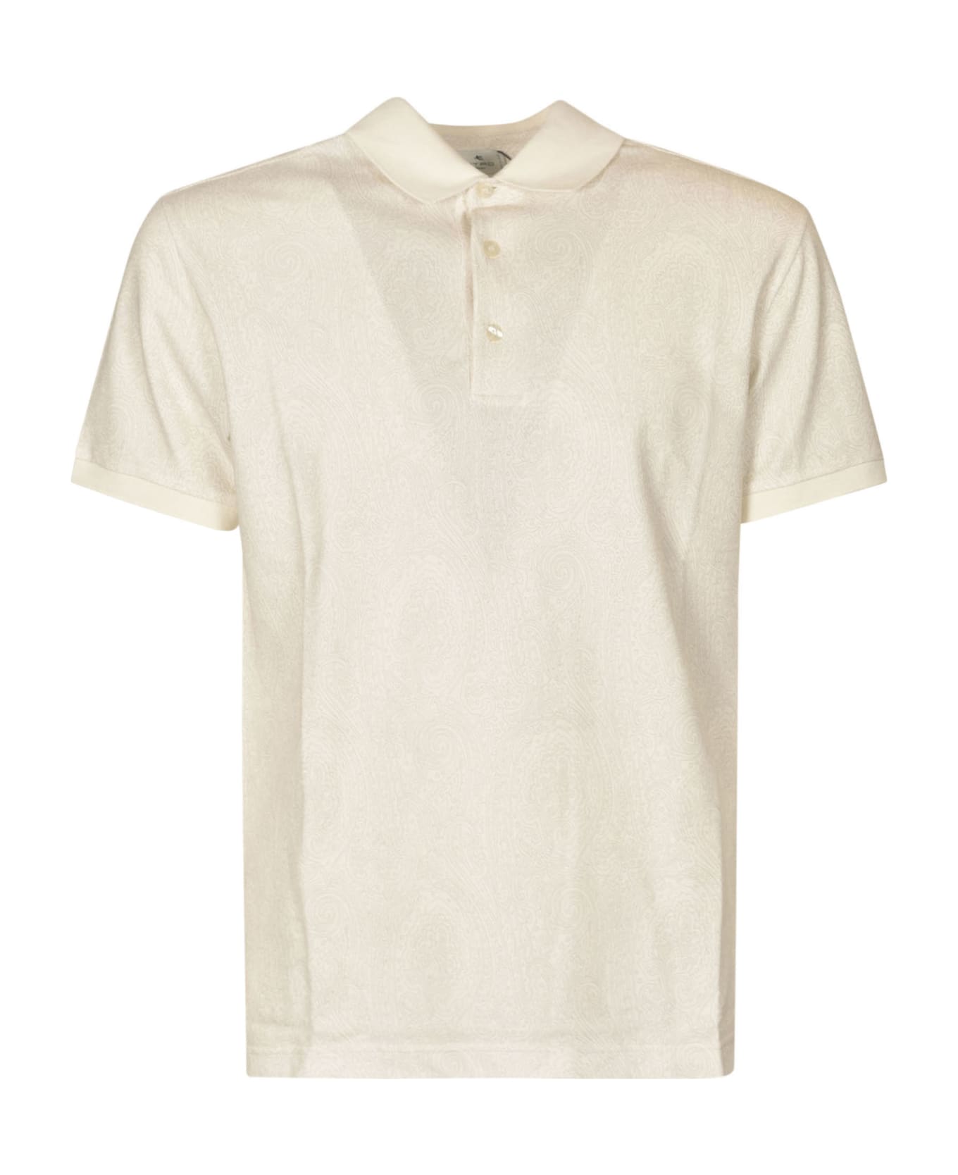 Etro Paisley Print Regular Polo Shirt - White