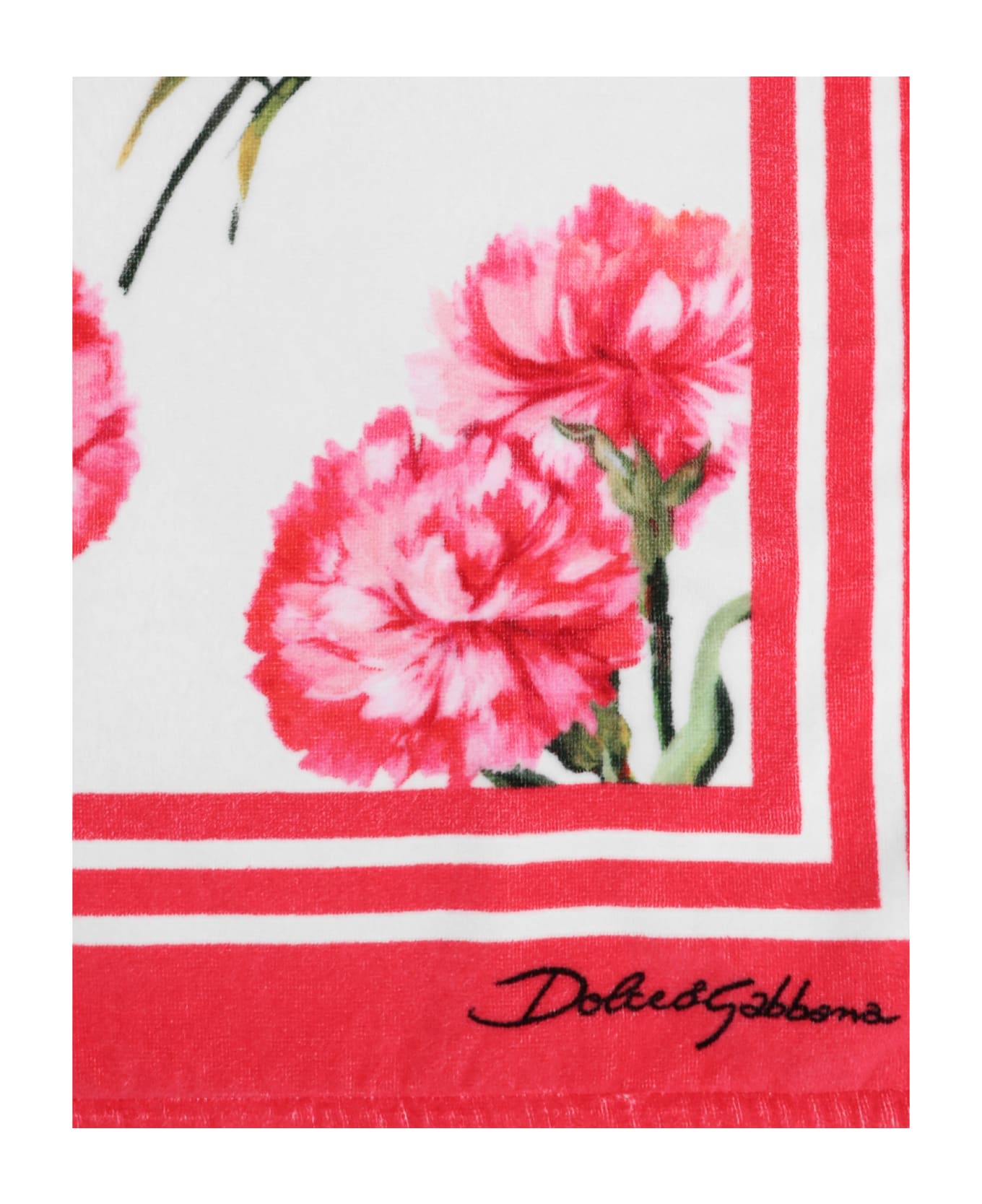 Dolce & Gabbana Garofani Beach Towel - Pink タオル