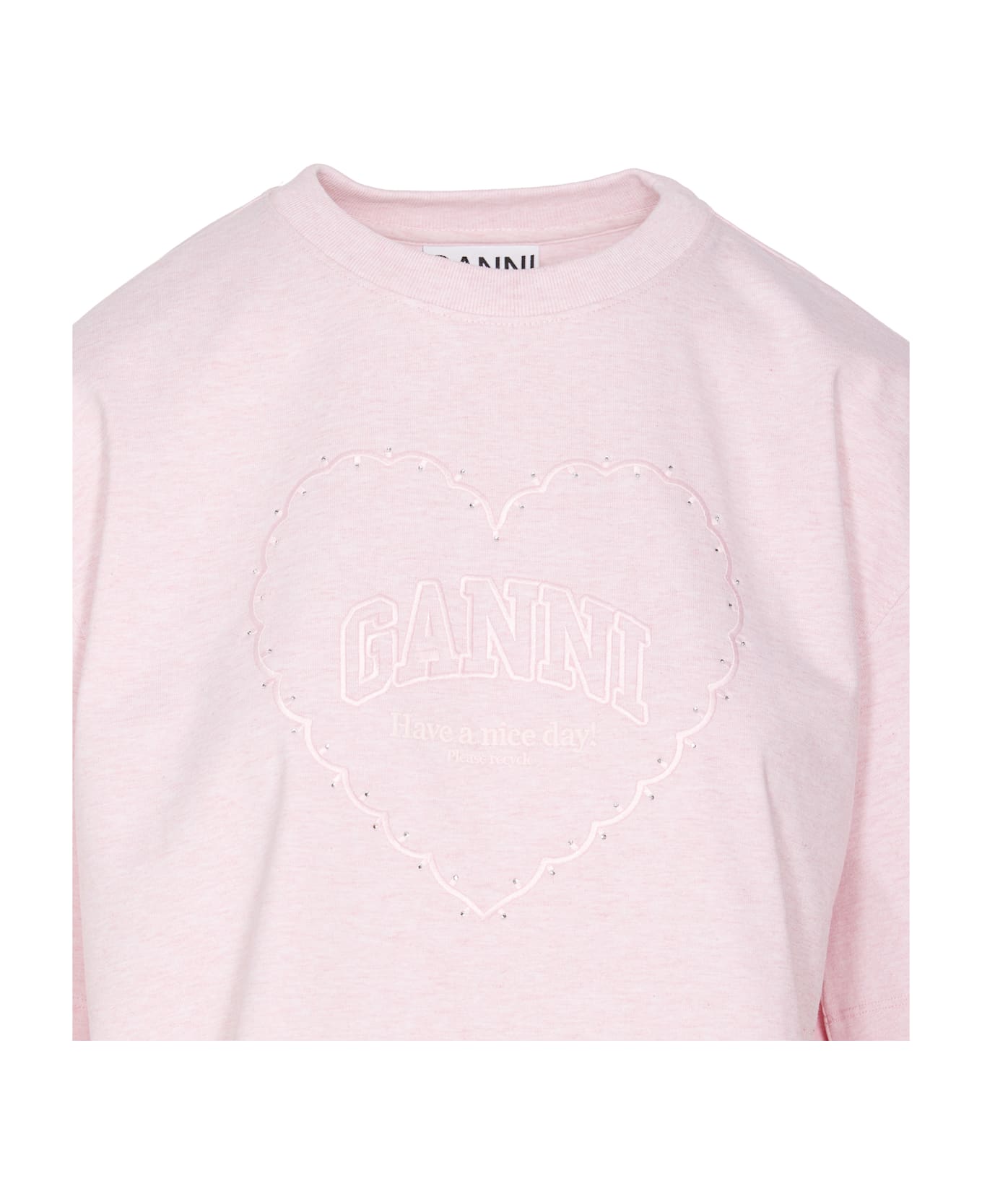 Ganni Heavy T-shirt - Pink