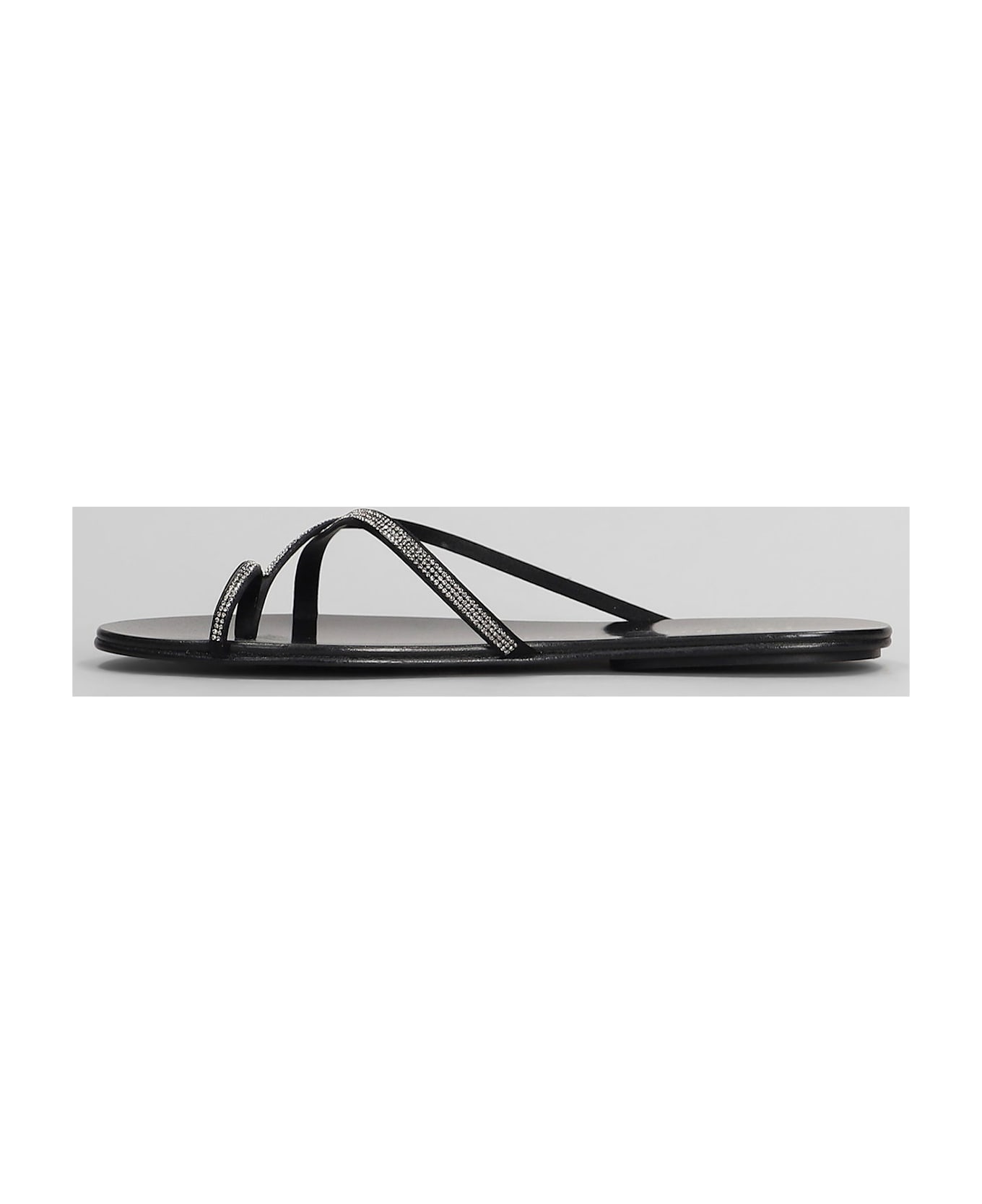 Pedro Garcia Pretty Flats In Black Leather - black