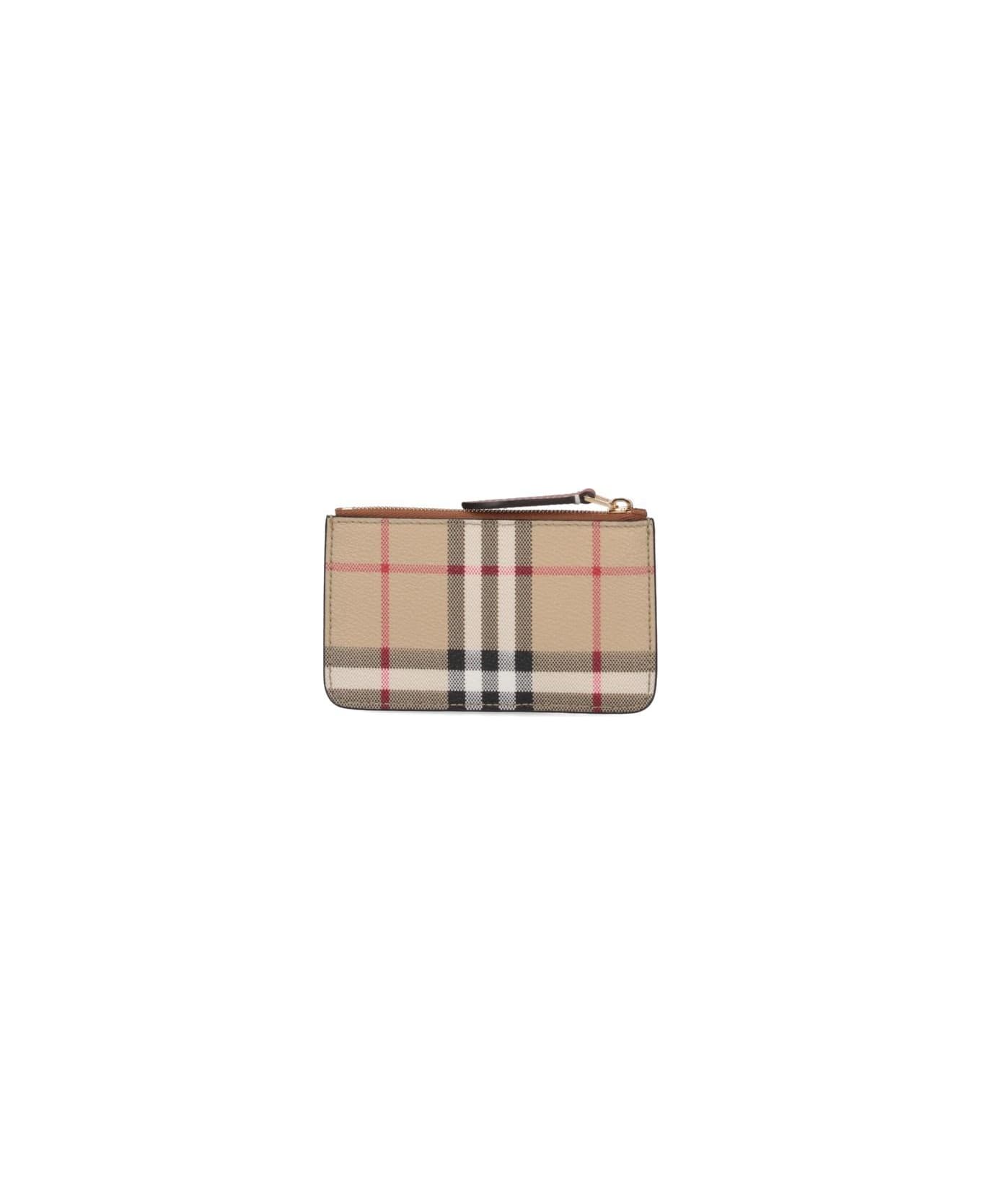 Burberry 'check' Zip Purse - ARCHIVEBEIGE