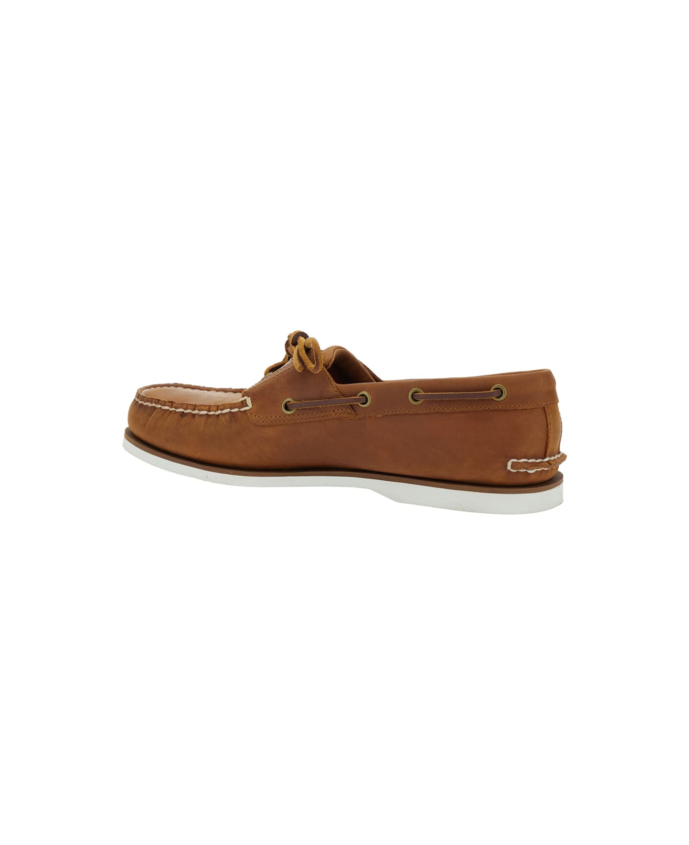Timberland Brown Loafers With Bow Detail On The Front And Embossed Logo On The Side In Leather Man - Brown