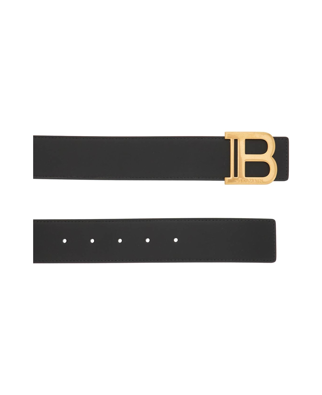 Balmain Leather B-belt - NOIR