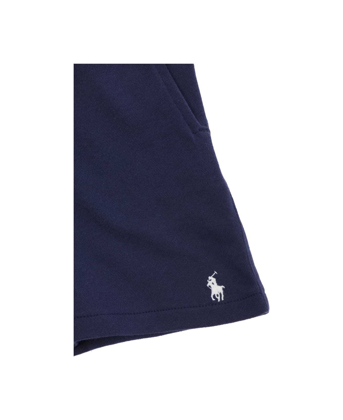 Polo Ralph Lauren Blue Shorts With Pony Embroidery In Cotton Baby - Blu