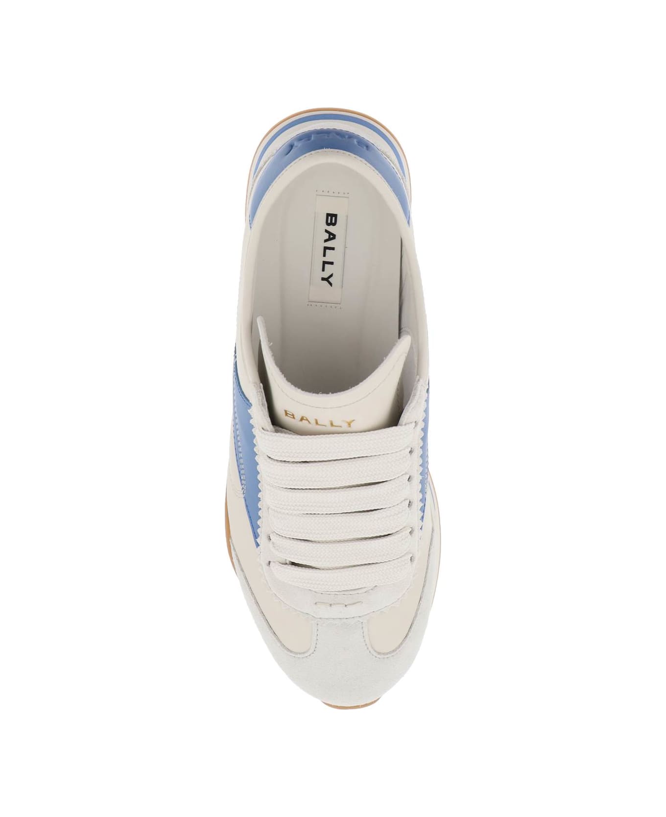 Bally Leather Sonney Sneakers - DUSTYWHITE BLUE KISS (Grey)