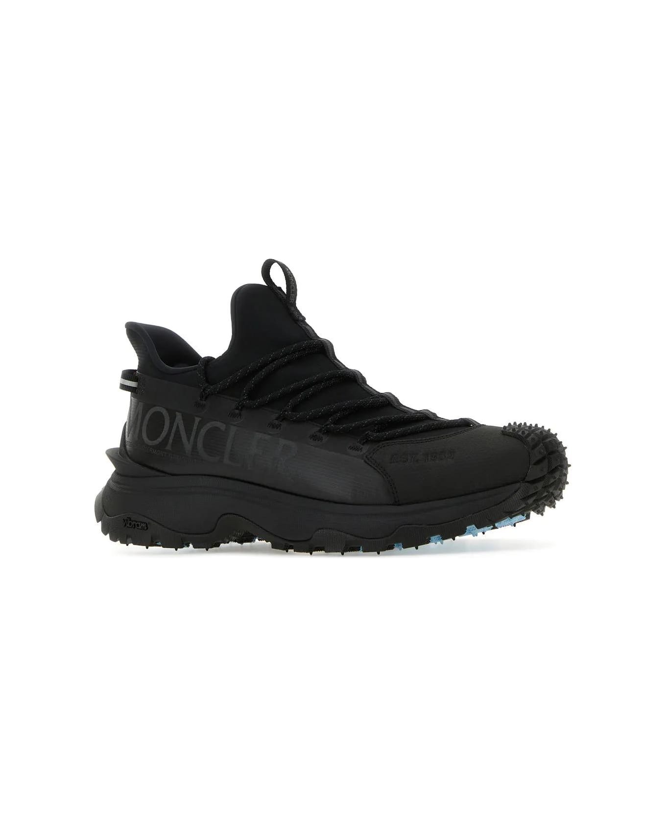 Moncler Black Fabric And Rubber Trailgrip Lite2 Sneakers - BLACK