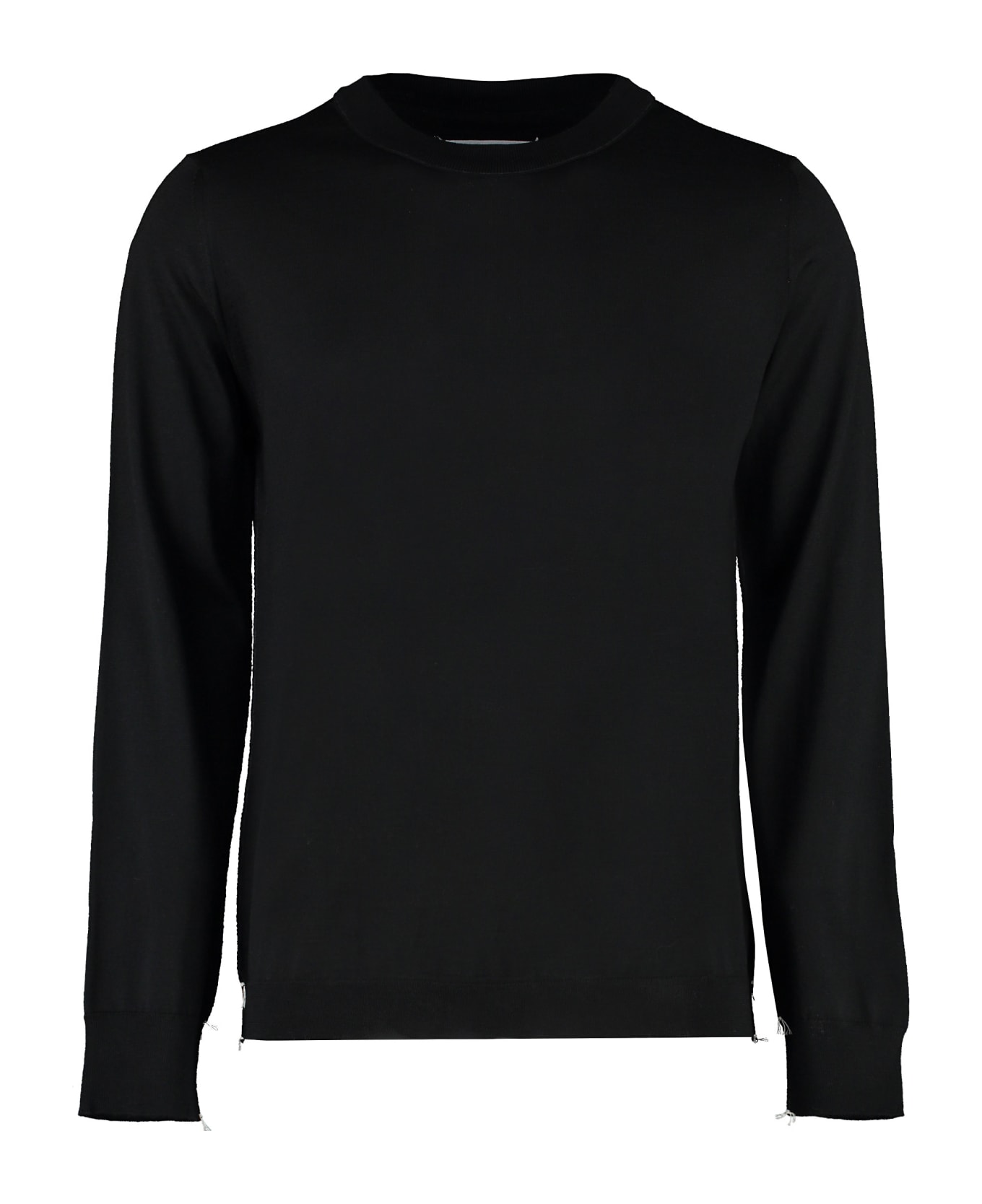 Maison Margiela Crew-neck Wool Sweater - black