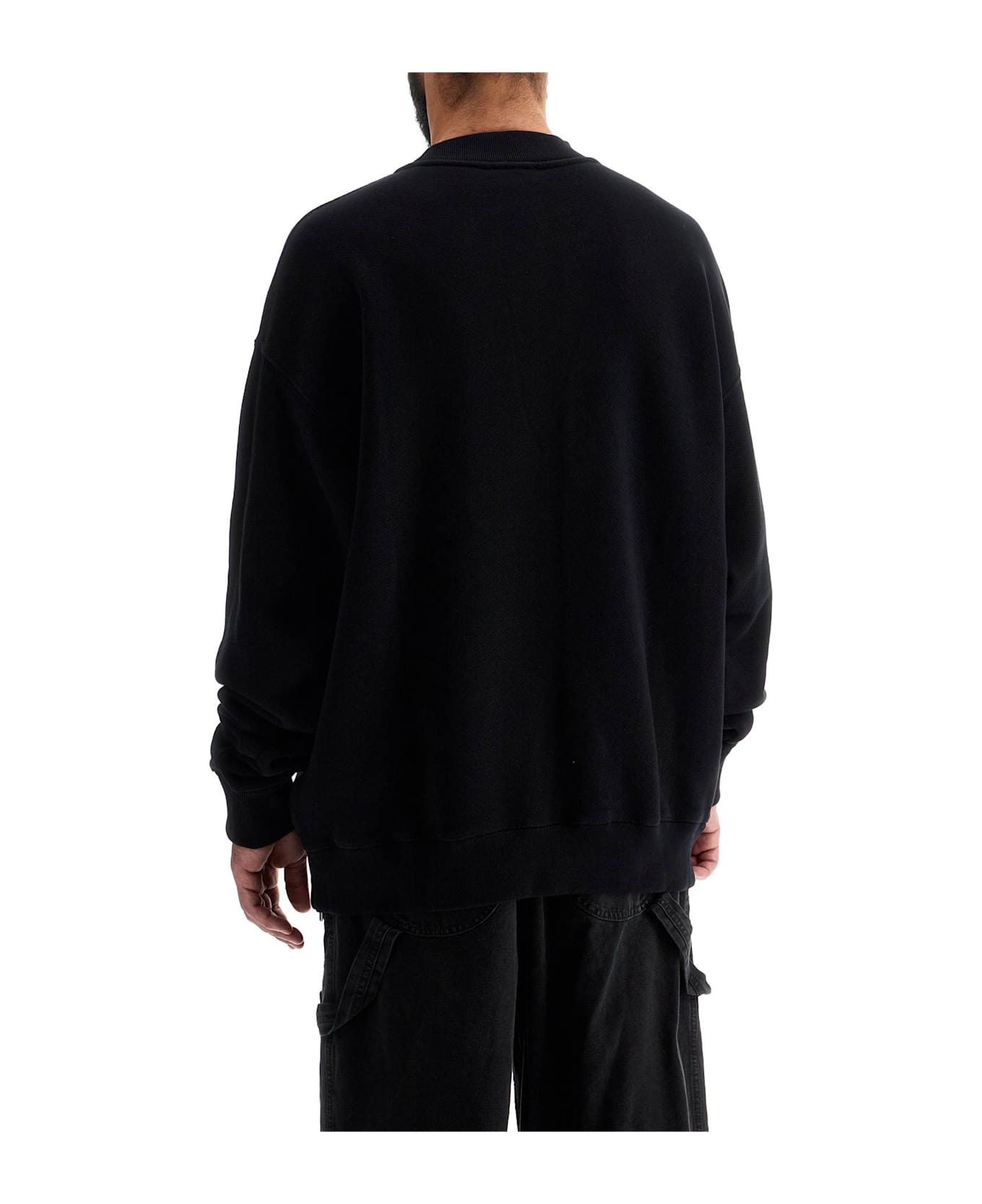 Off-White Oversized Crewneck - BLACK - RED (Black)