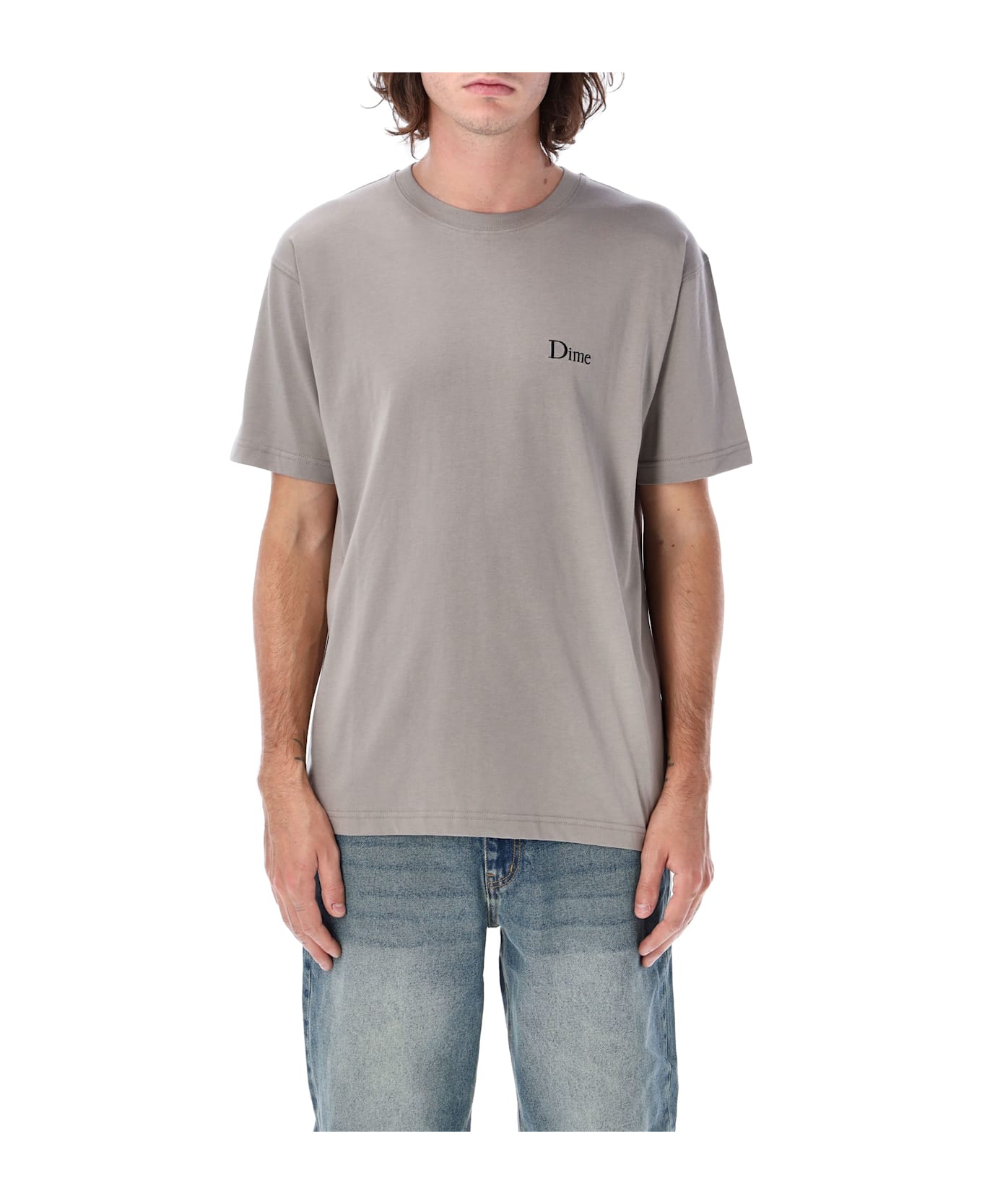 Dime Classic Small Logo T-shirt - CHARCOAL