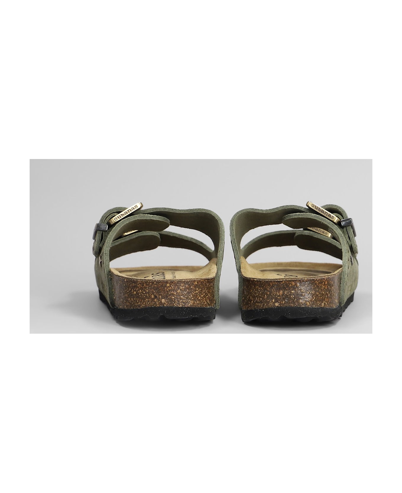 Cubanas Amalia Flats In Green Suede - green