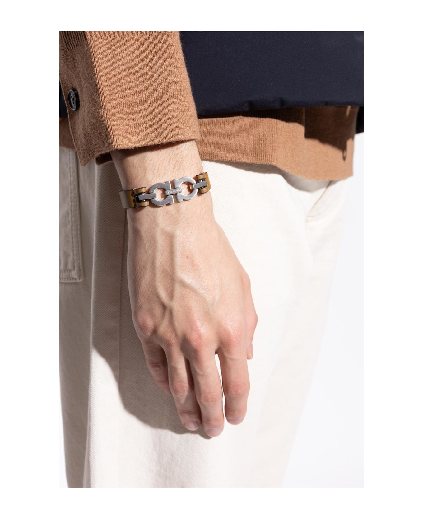 Ferragamo Leather Bracelet - SILVER