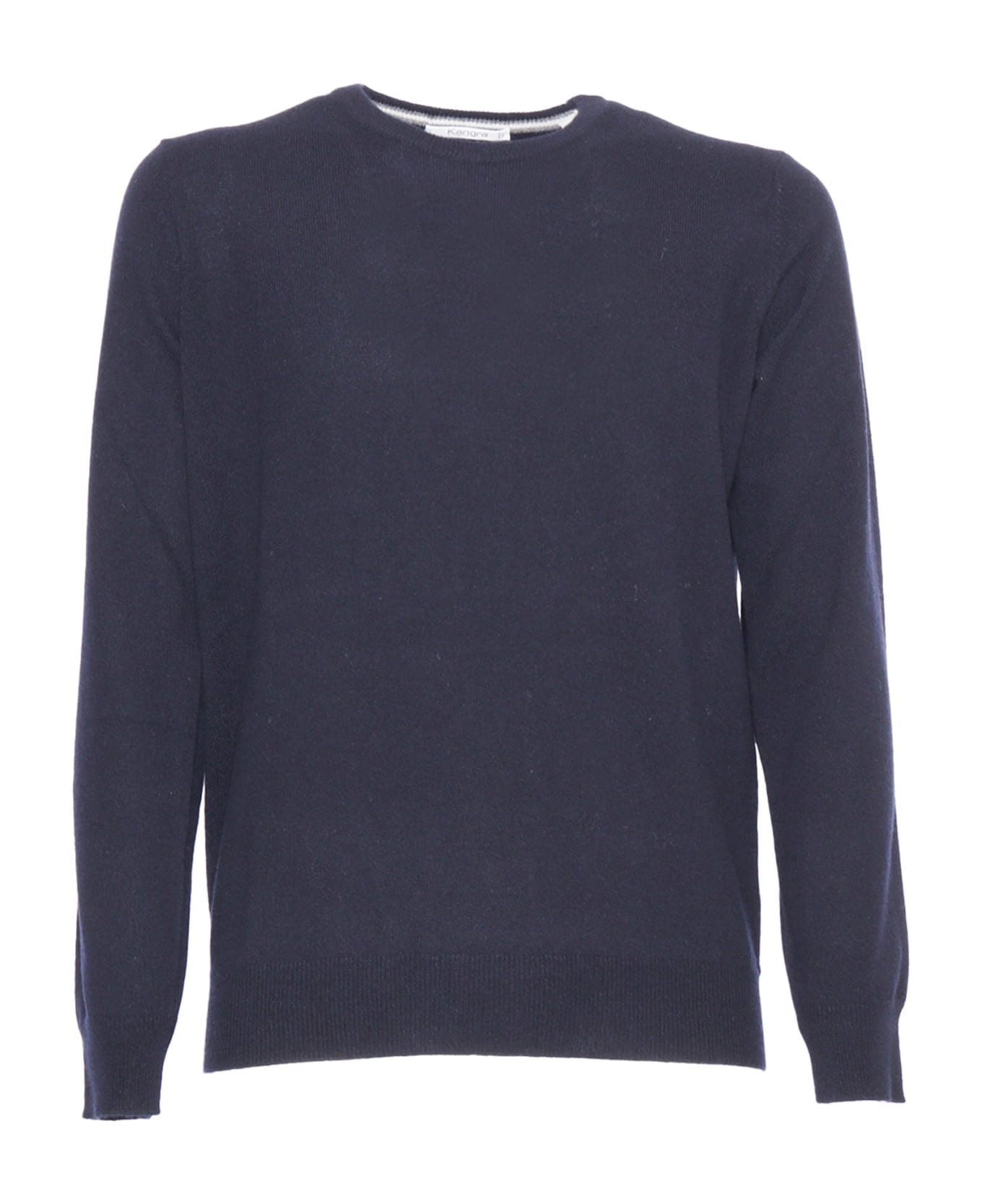 Kangra Plain Knit Sweater - BLUE