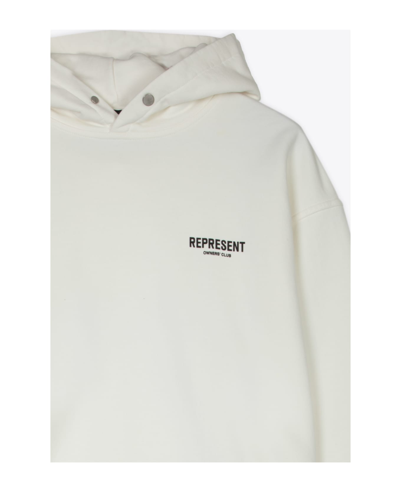 REPRESENT Owners Club Hoodie White cotton hoodie with logo - Owners Club Hoodie - Bianco