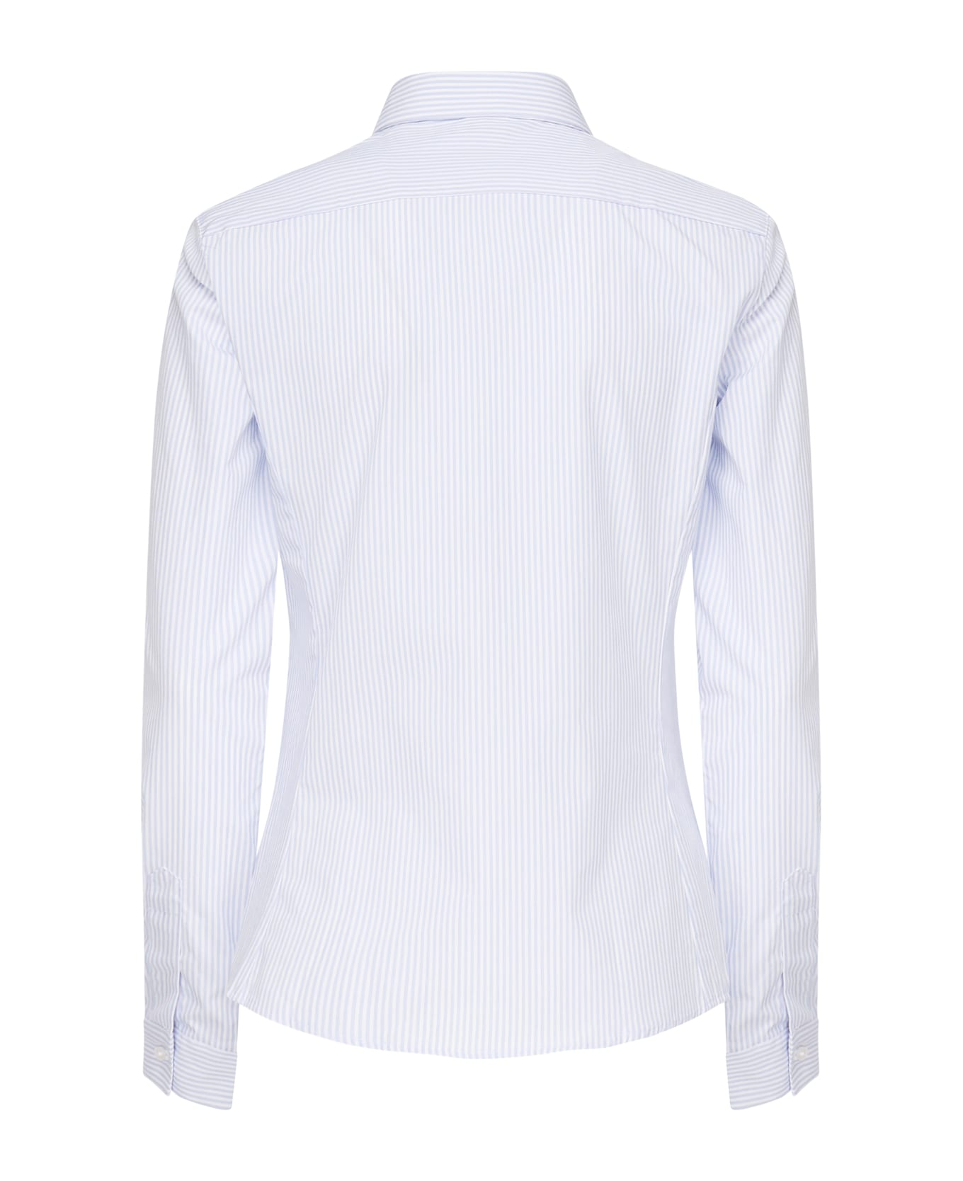 Fay Slim Striped Shirt - WHITE, blue