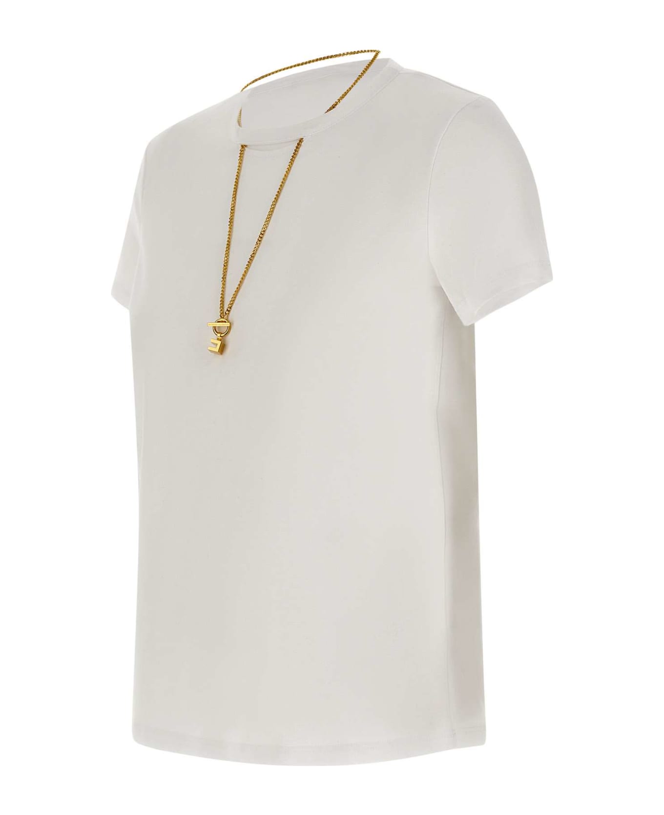 Elisabetta Franchi 'urban' Cotton Jersey T-shirt - WHITE