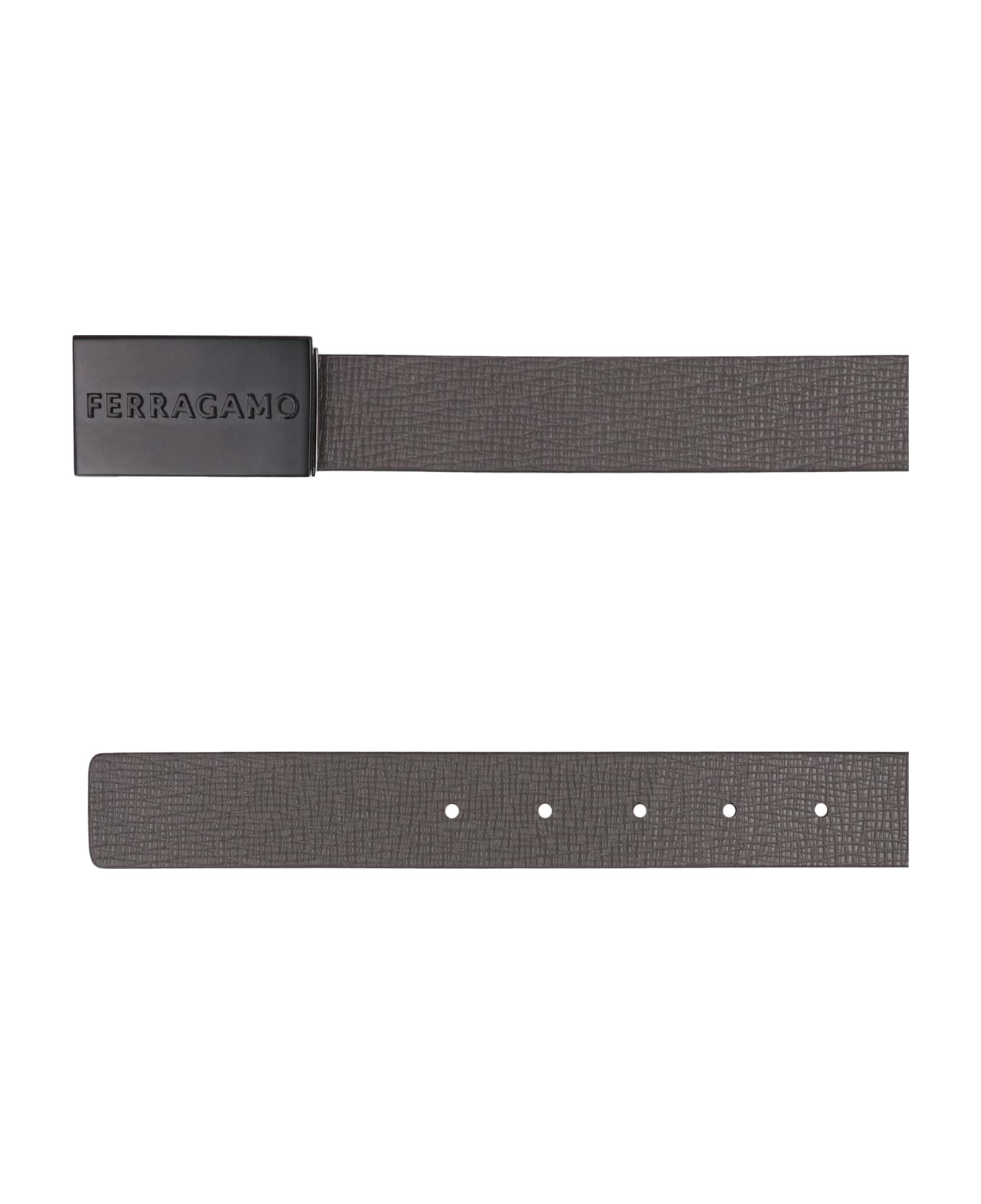 Ferragamo Reversible Leather Belt - BLACK