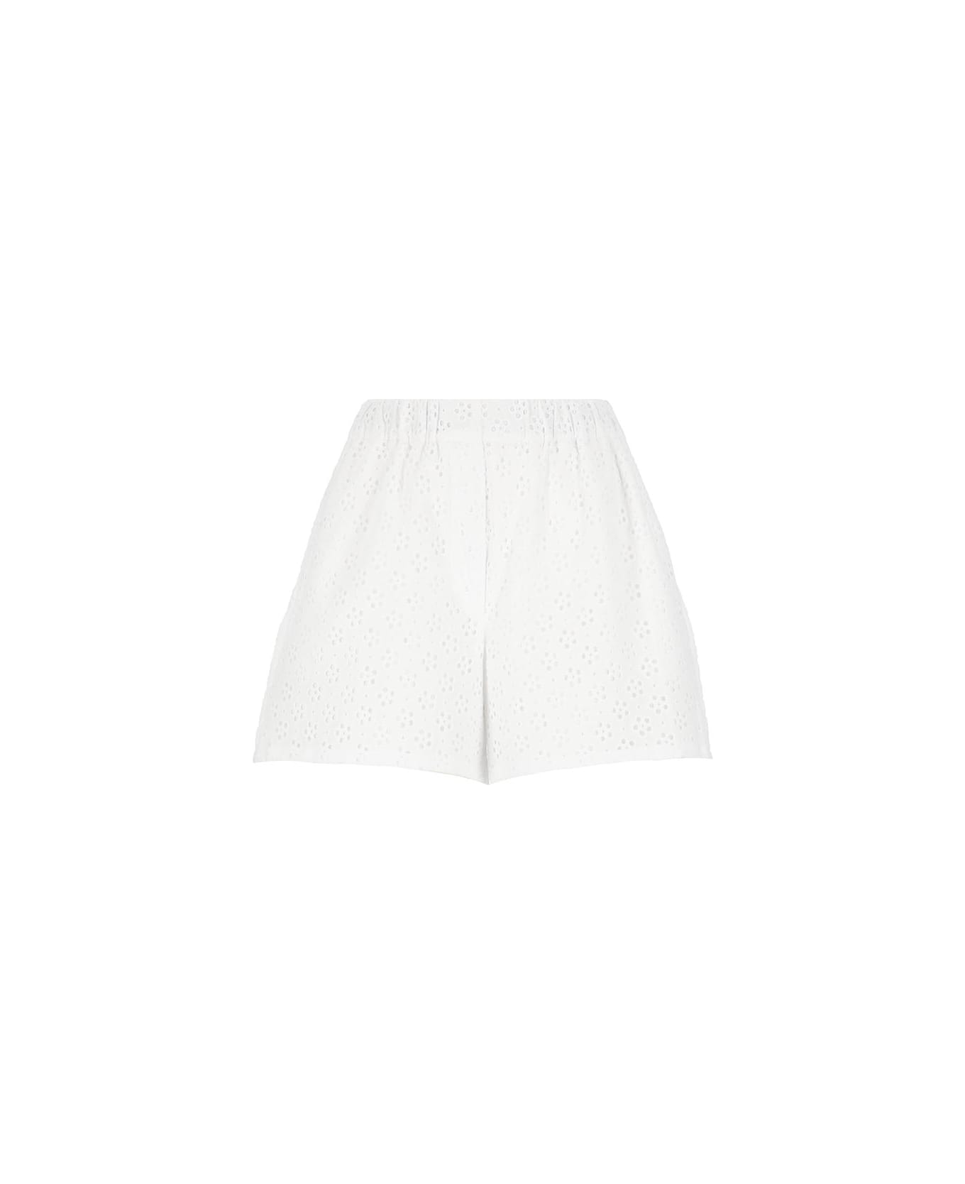 Kenzo Broderie Anglaise Shorts - White ショートパンツ
