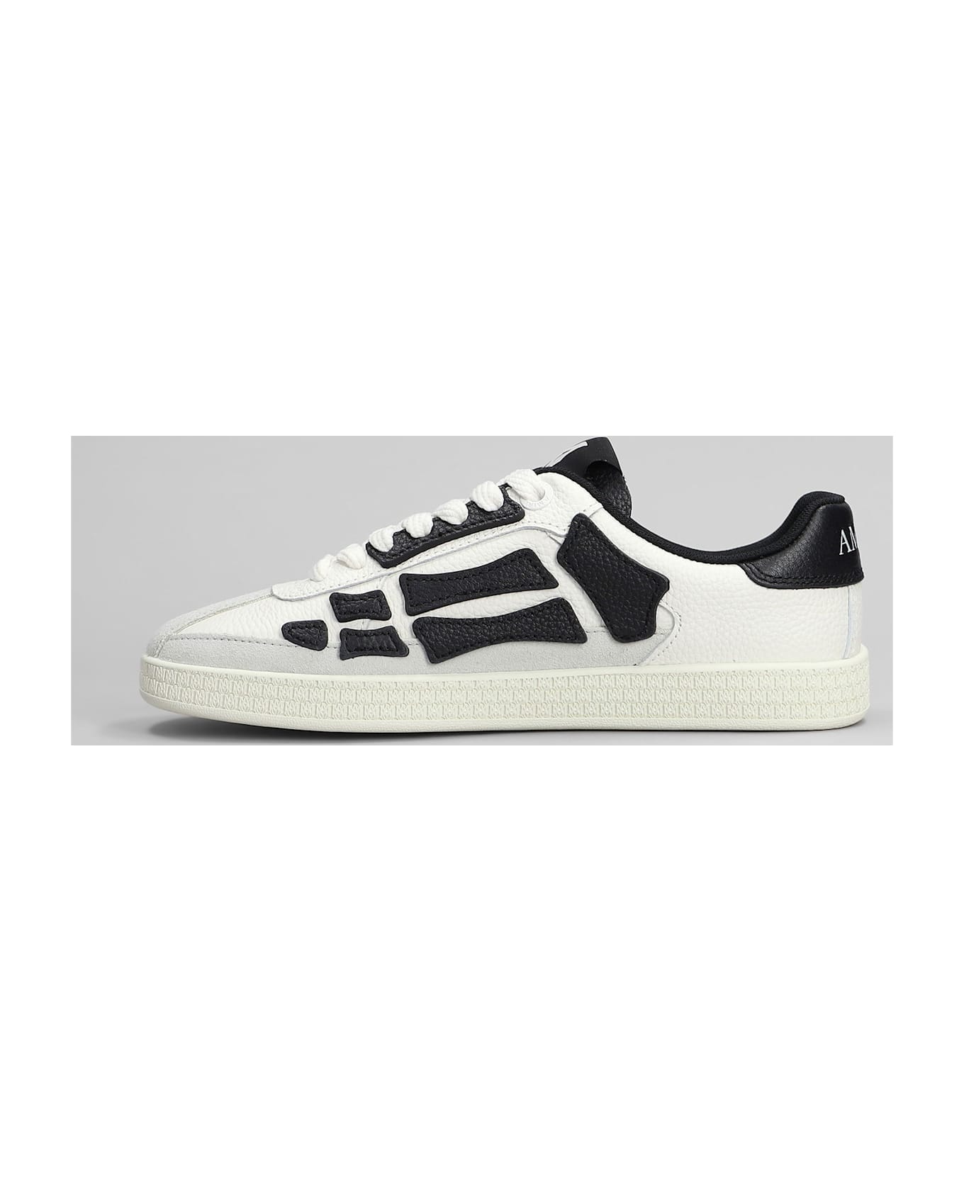 AMIRI Pacific Bones Sneakers In White Leather - white