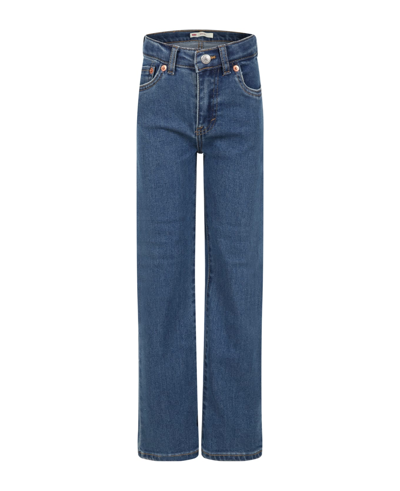 Levi's Blue Jeans For Girl With Logo - Denim ボトムス
