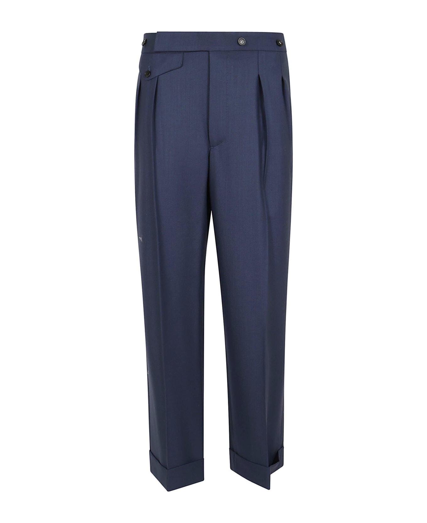 Victoria Beckham Wide Leg Cropped Trouser - Heritage Blue ボトムス