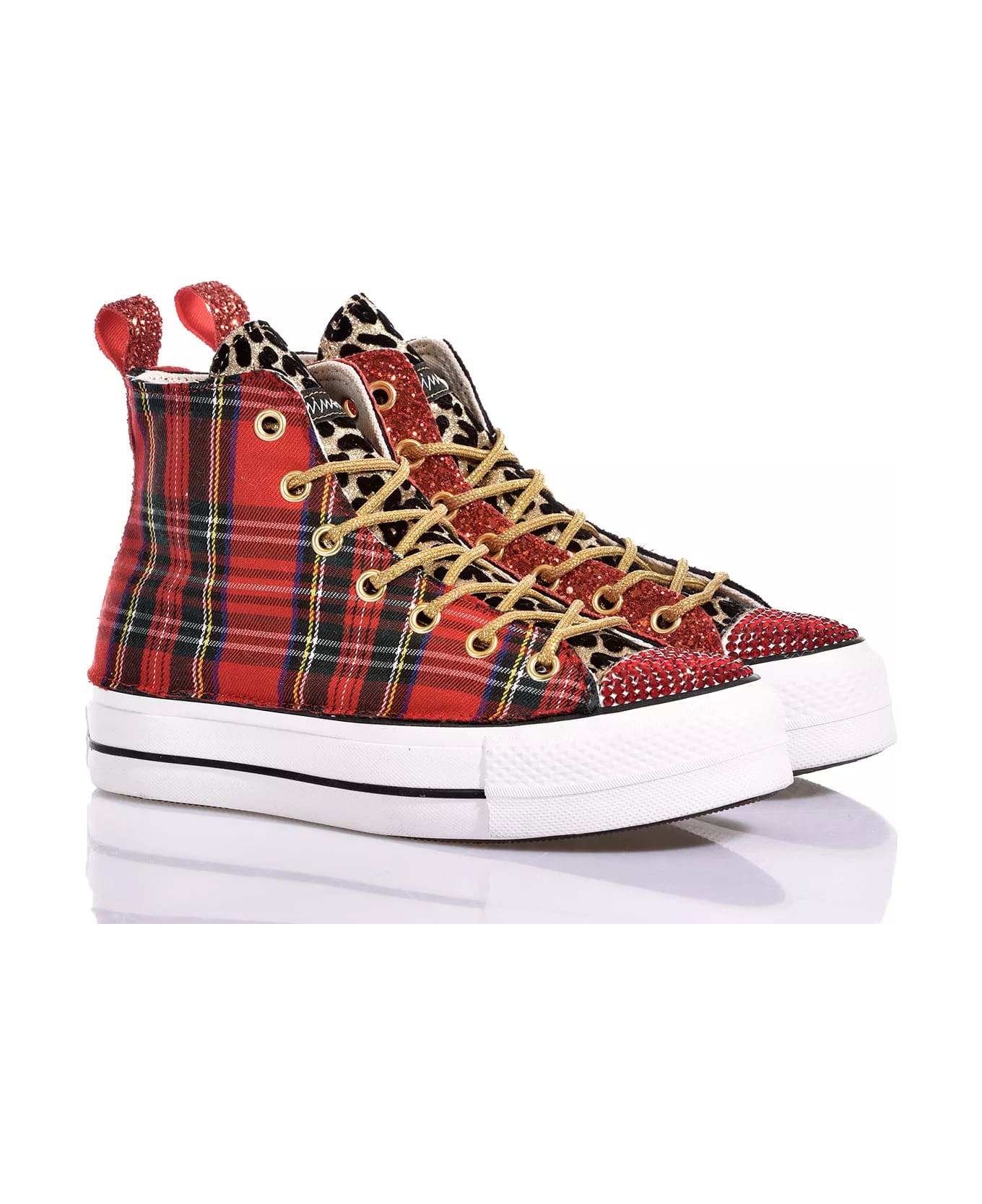 Mimanera Converse Platform Red Kilt