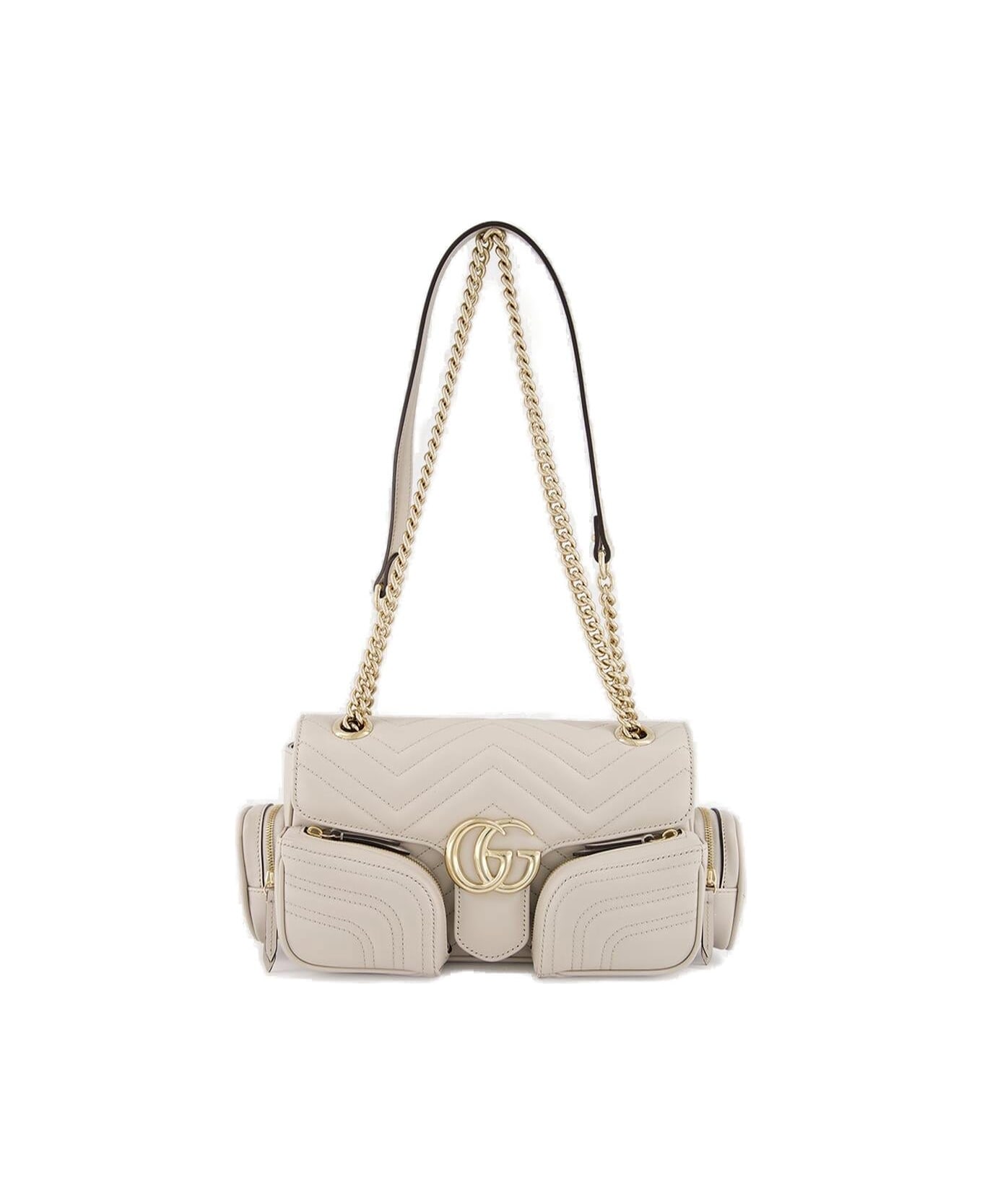 Gucci Gg Marmont Small Pocket Detailed Shoulder Bag