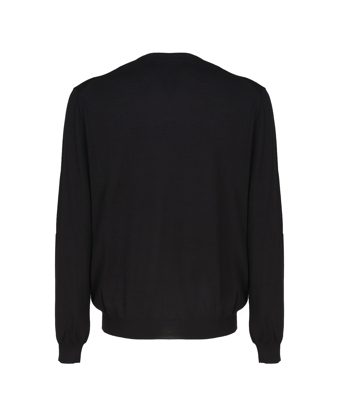 Malo Cashmere And Silk Crew Neck Sweater - Black