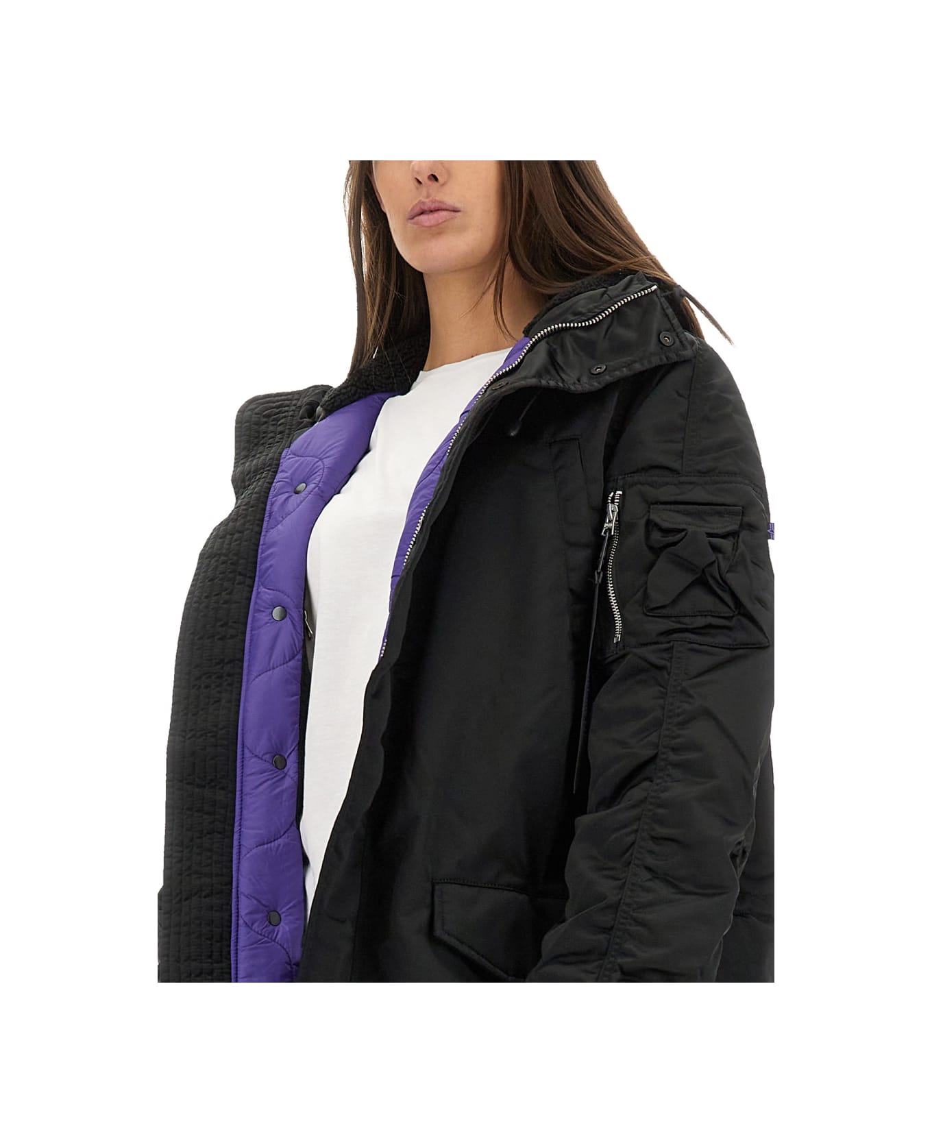 Alpha Industries Long Bomber Jacket "n-3b" - BLACK