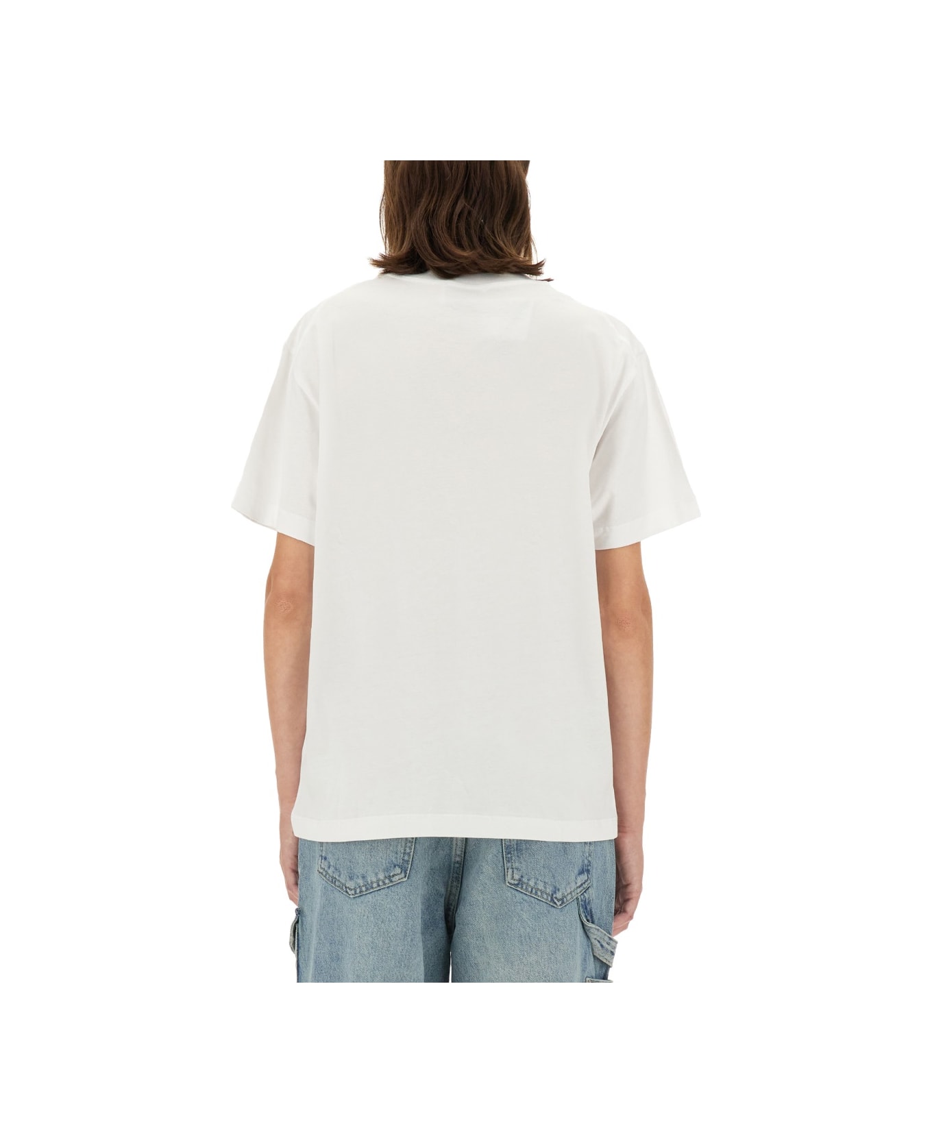 M05CH1N0 Jeans T-shirt With Logo - WHITE