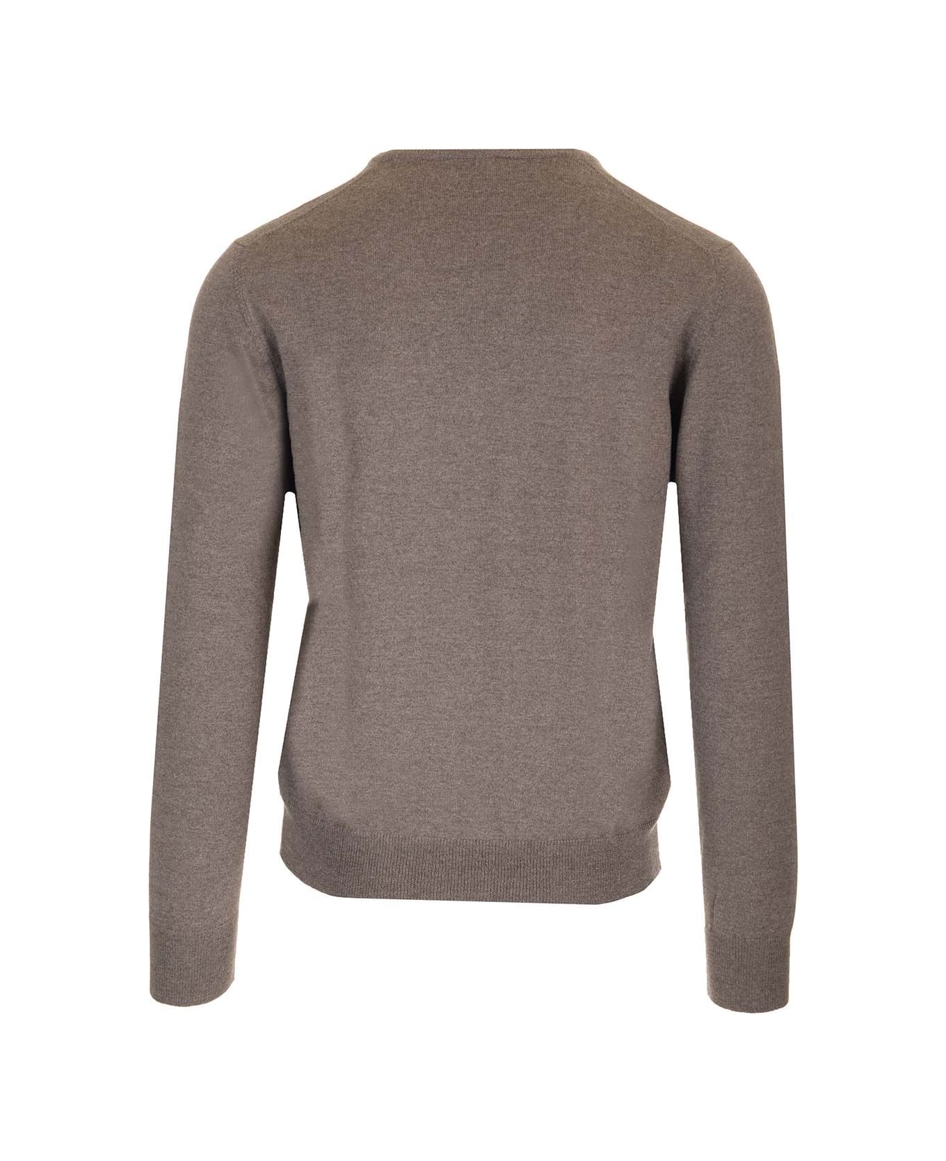 Barba Napoli Merino Wool Sweater - Beige