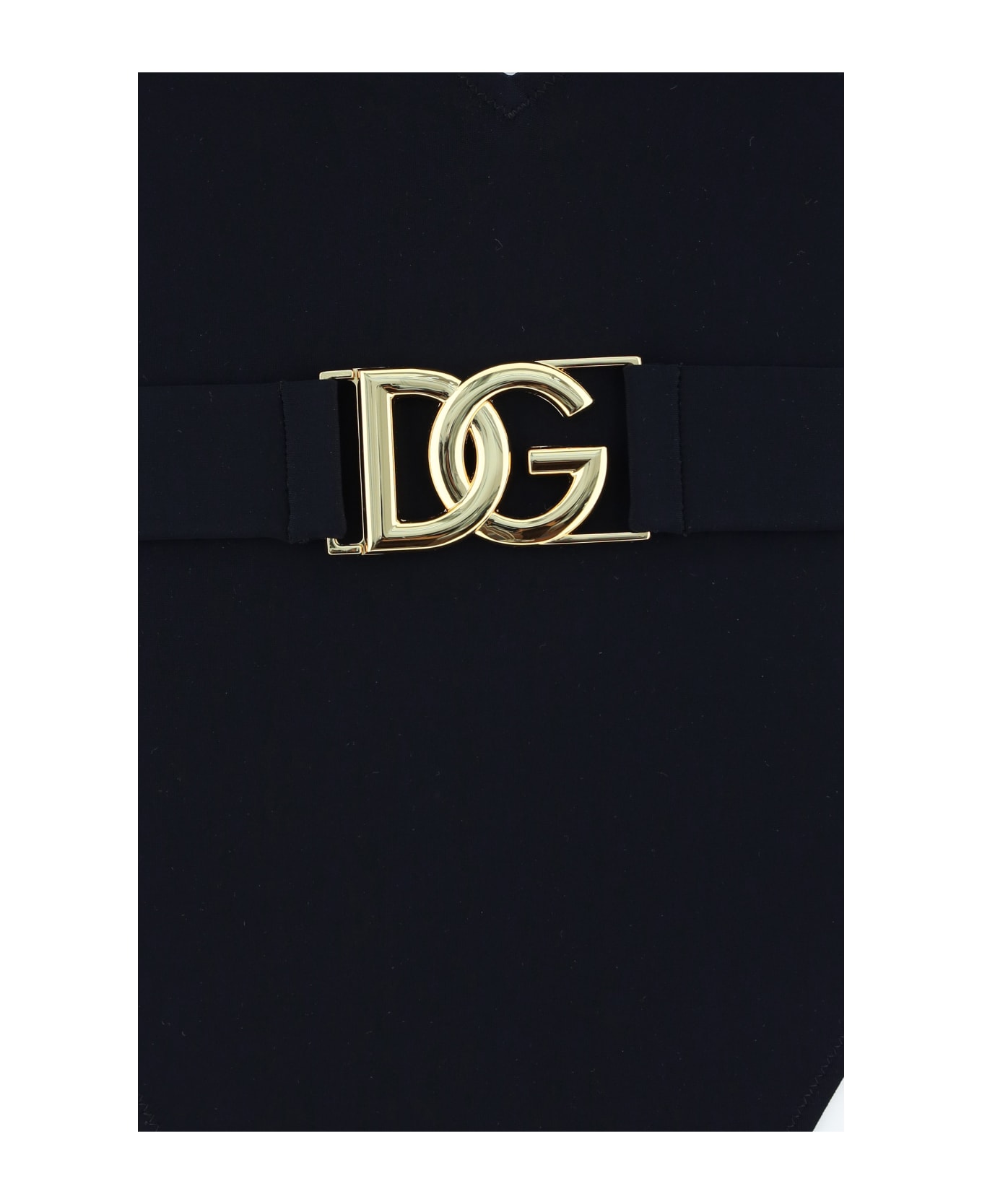 Dolce 
Gabbana Black Polyester Blend One-piece Swimsuit - Nero