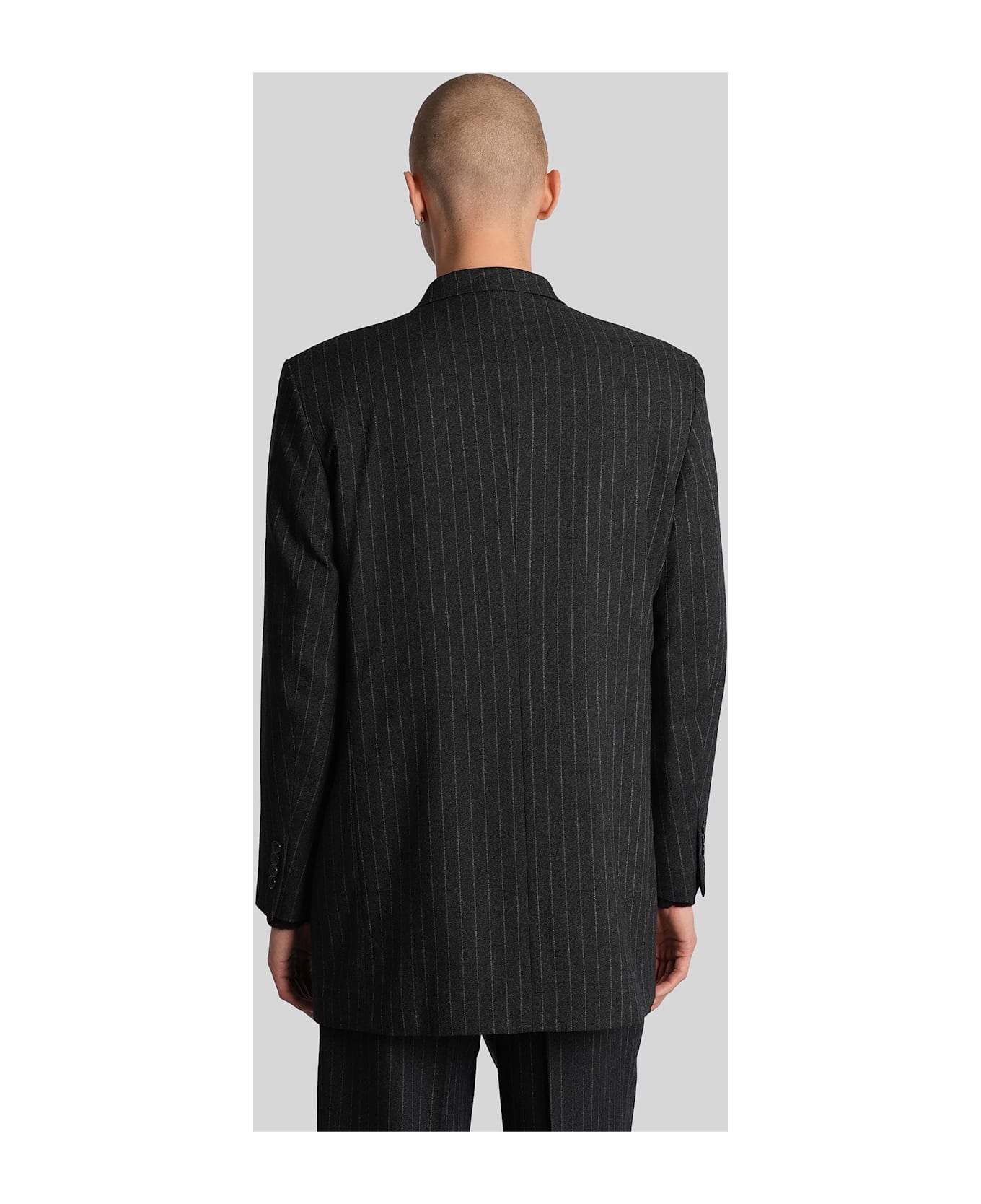 Paura Nicos Blazer In Grey Wool - grey