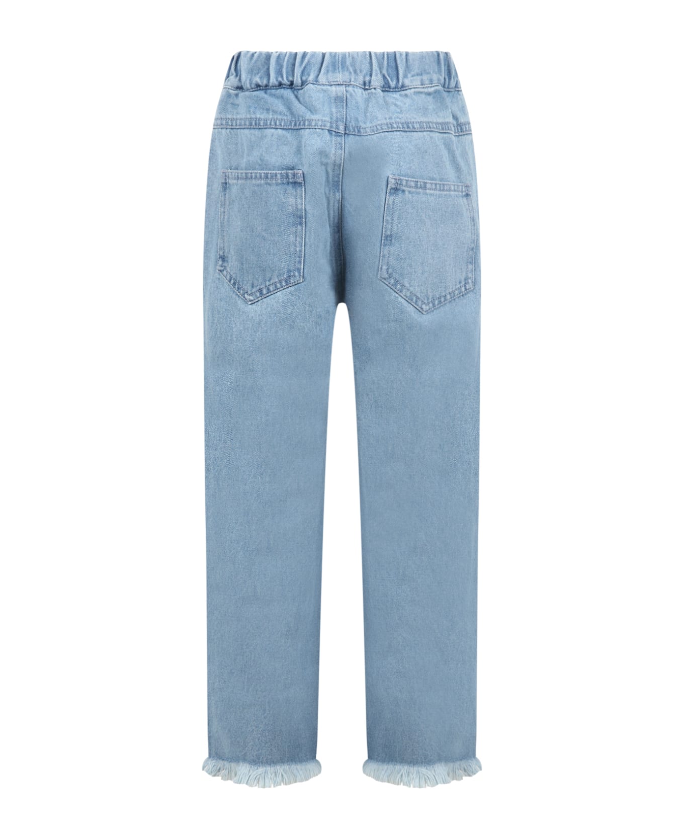 Marques'Almeida Light-blue Jeans For Girl With Logo Patch - Denim