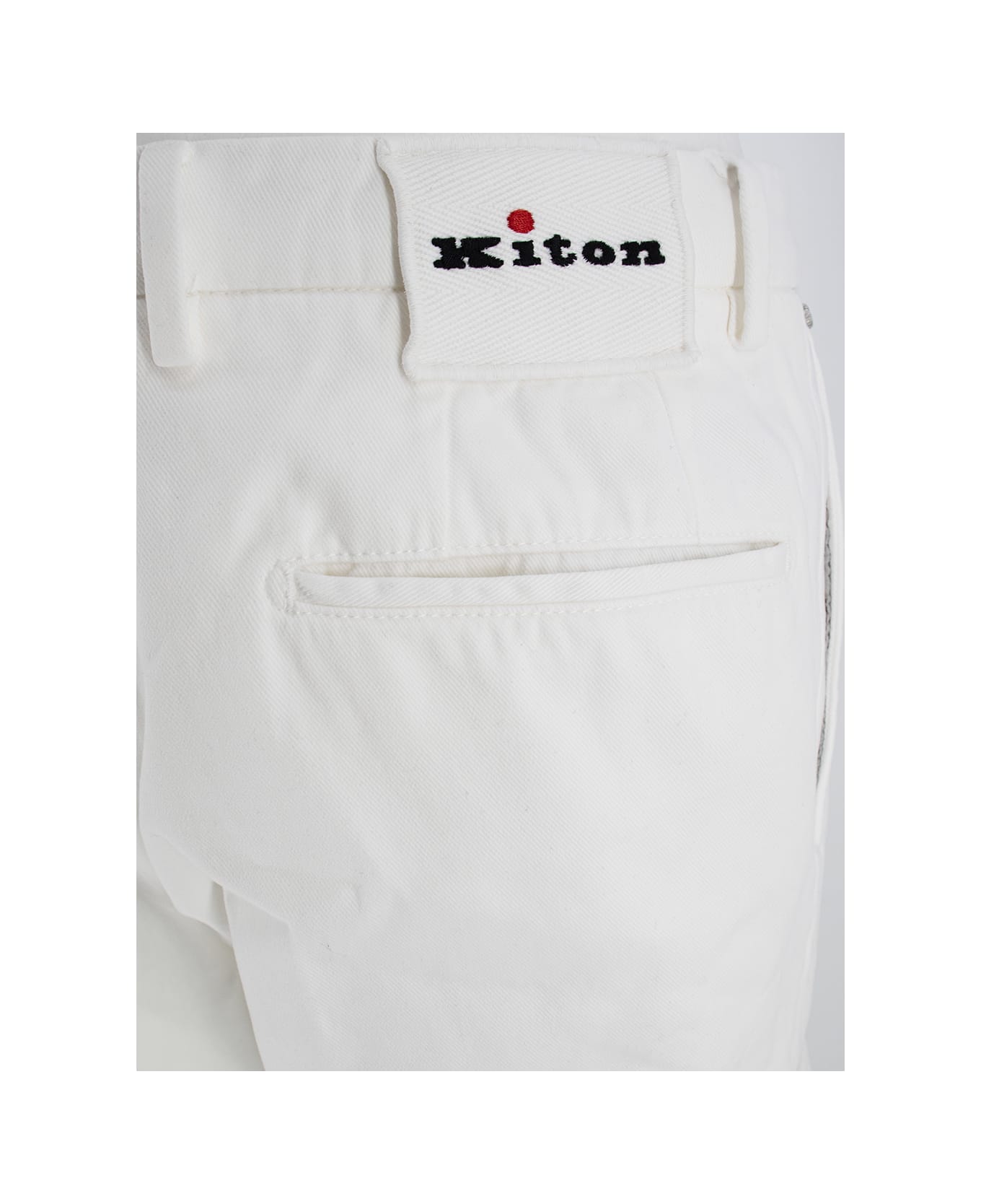 Kiton Trousers - WHITE